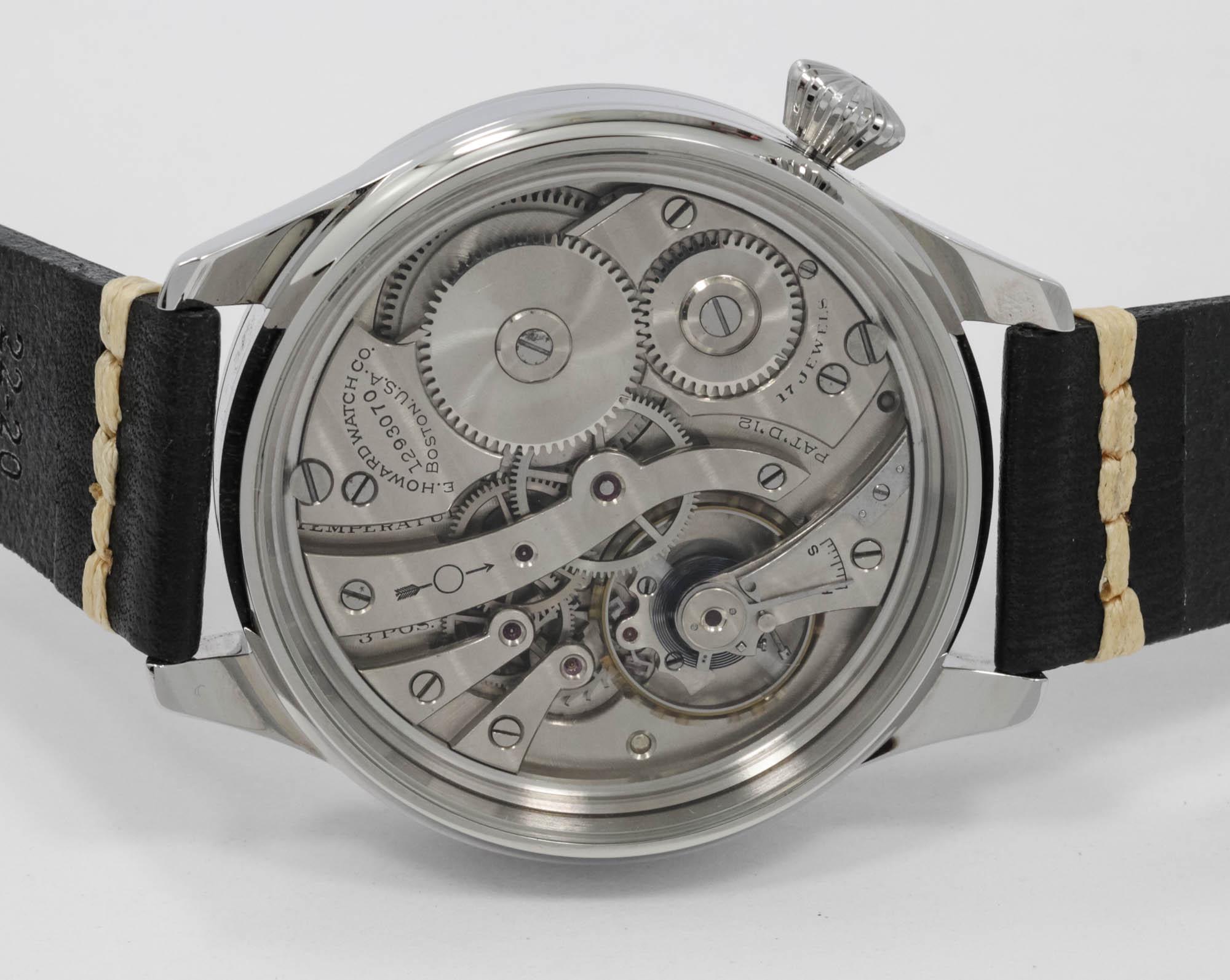 Howard Watch USA early 1900s marriage men's watch Mechanical Movement, Enamel Dial, Steel Case, Gift for Men's - Image 7