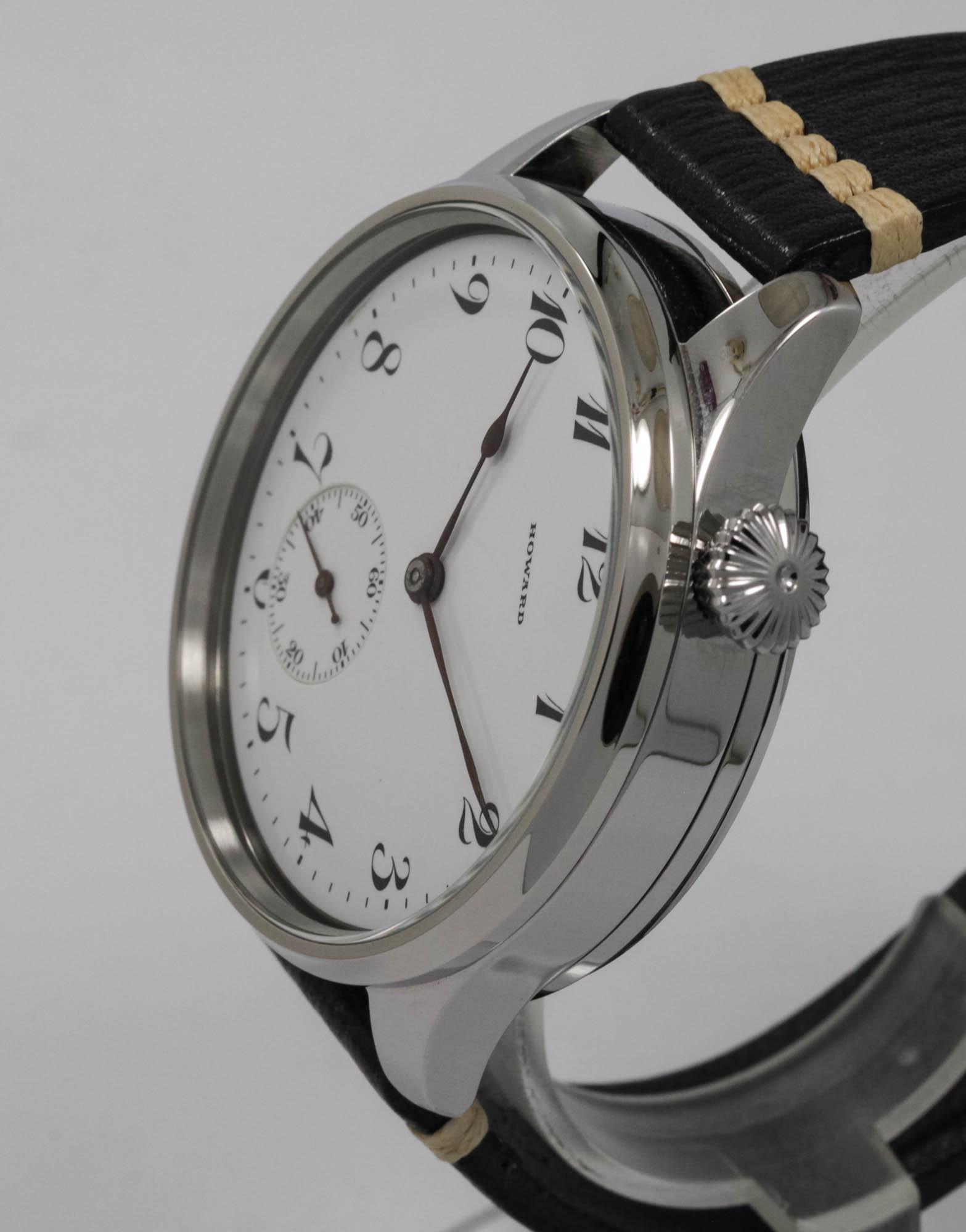 Howard Watch USA early 1900s marriage men's watch Mechanical Movement, Enamel Dial, Steel Case, Gift for Men's - Image 2