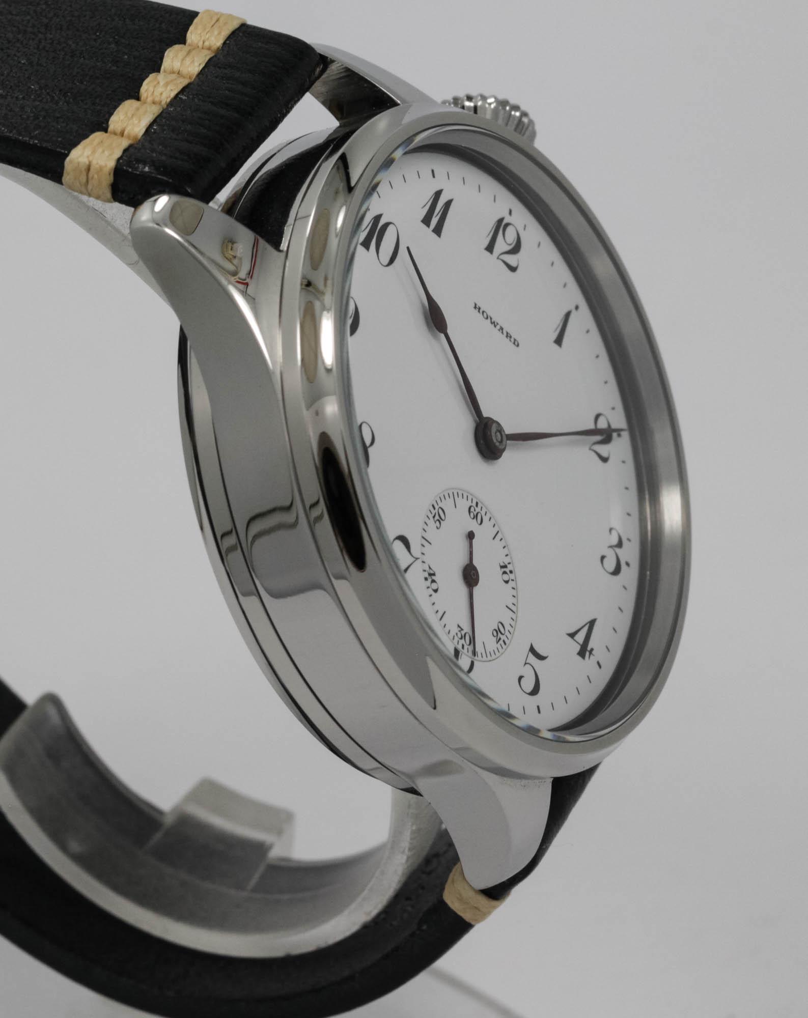 Howard Watch USA early 1900s marriage men's watch Mechanical Movement, Enamel Dial, Steel Case, Gift for Men's - Image 4