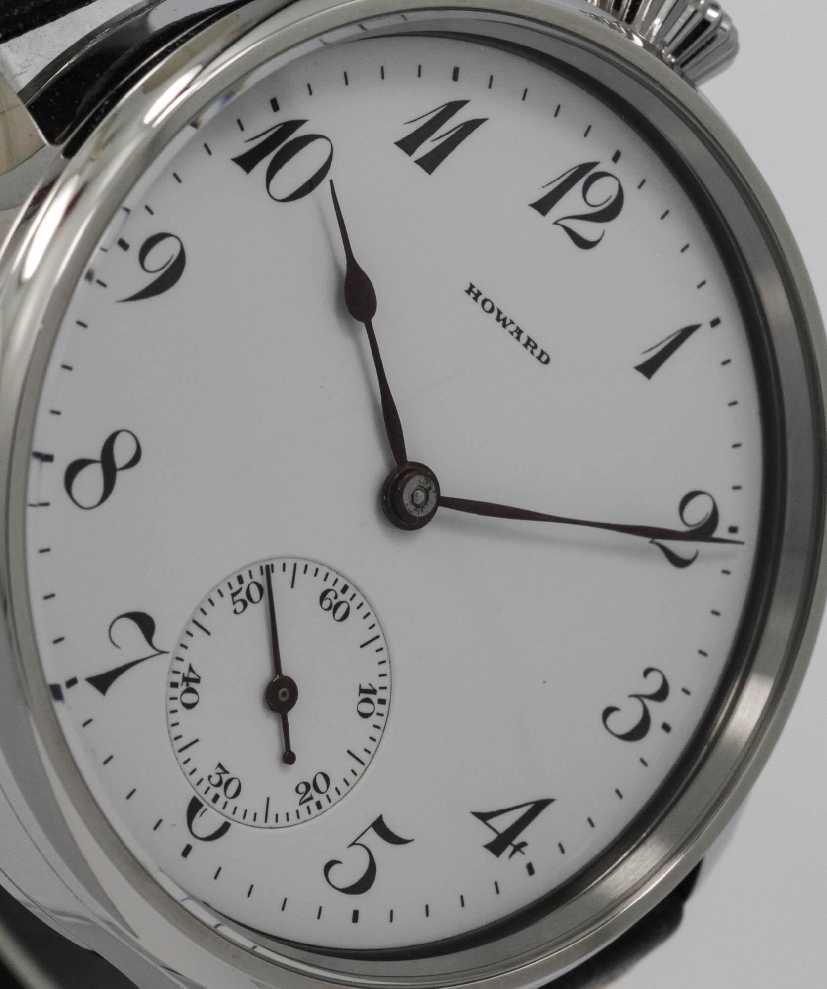 Howard Watch USA early 1900s marriage men's watch Mechanical Movement, Enamel Dial, Steel Case, Gift for Men's - Image 5
