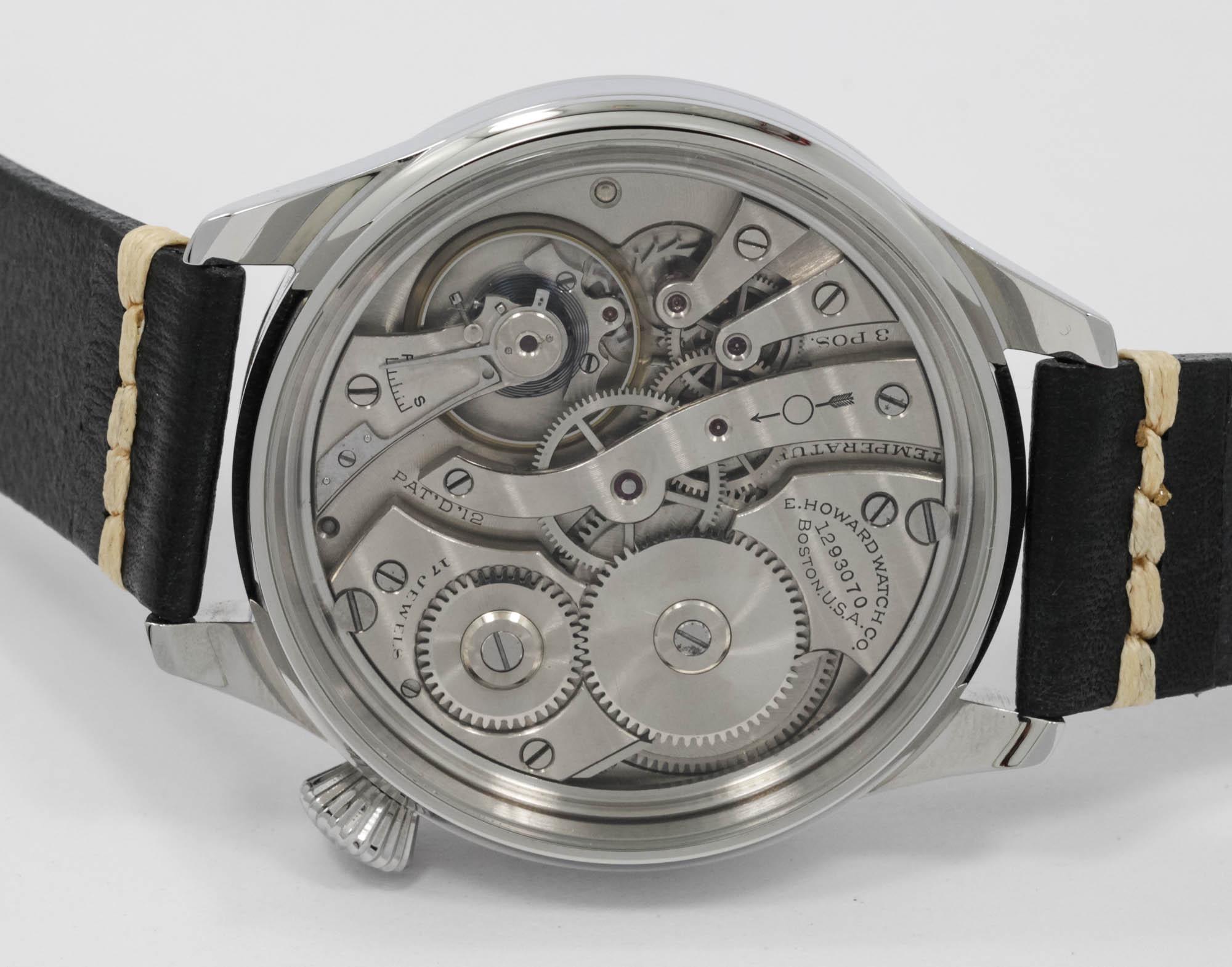 Howard Watch USA early 1900s marriage men's watch Mechanical Movement, Enamel Dial, Steel Case, Gift for Men's - Image 6