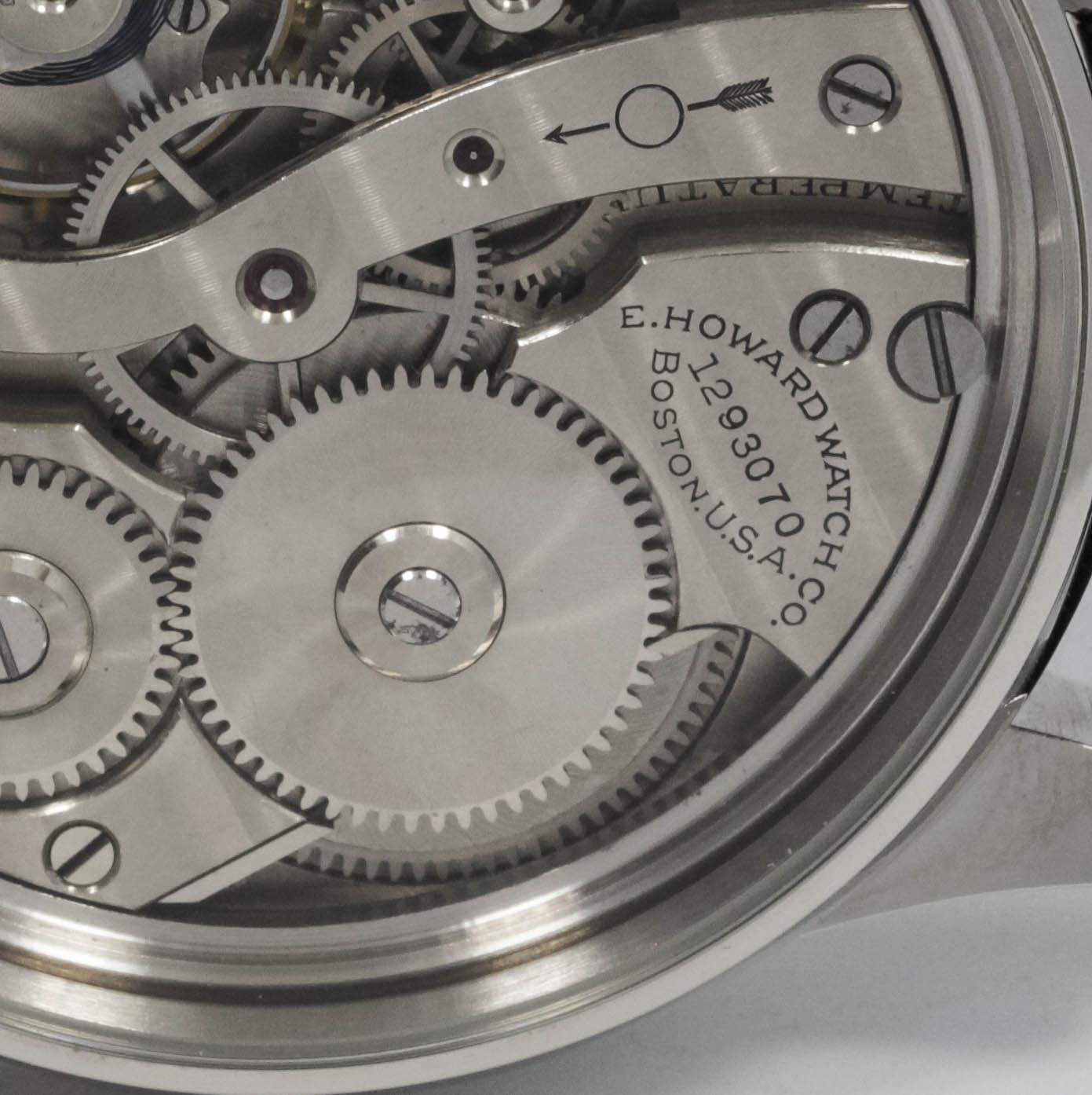 Howard Watch USA early 1900s marriage men's watch Mechanical Movement, Enamel Dial, Steel Case, Gift for Men's - Image 8