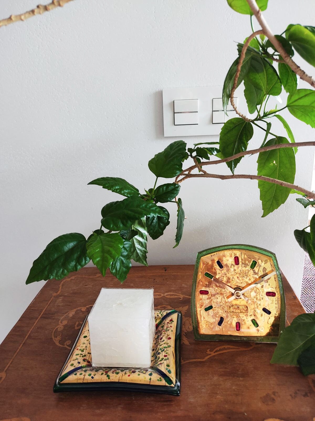 Art Glass fused table top clock Recollection about Venice - Image 2