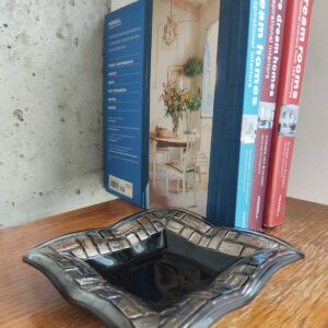 il_fullxfull.3284703766_mmo2.jpg Art Glass home decor fused table top small vase Platinum Labyrinth