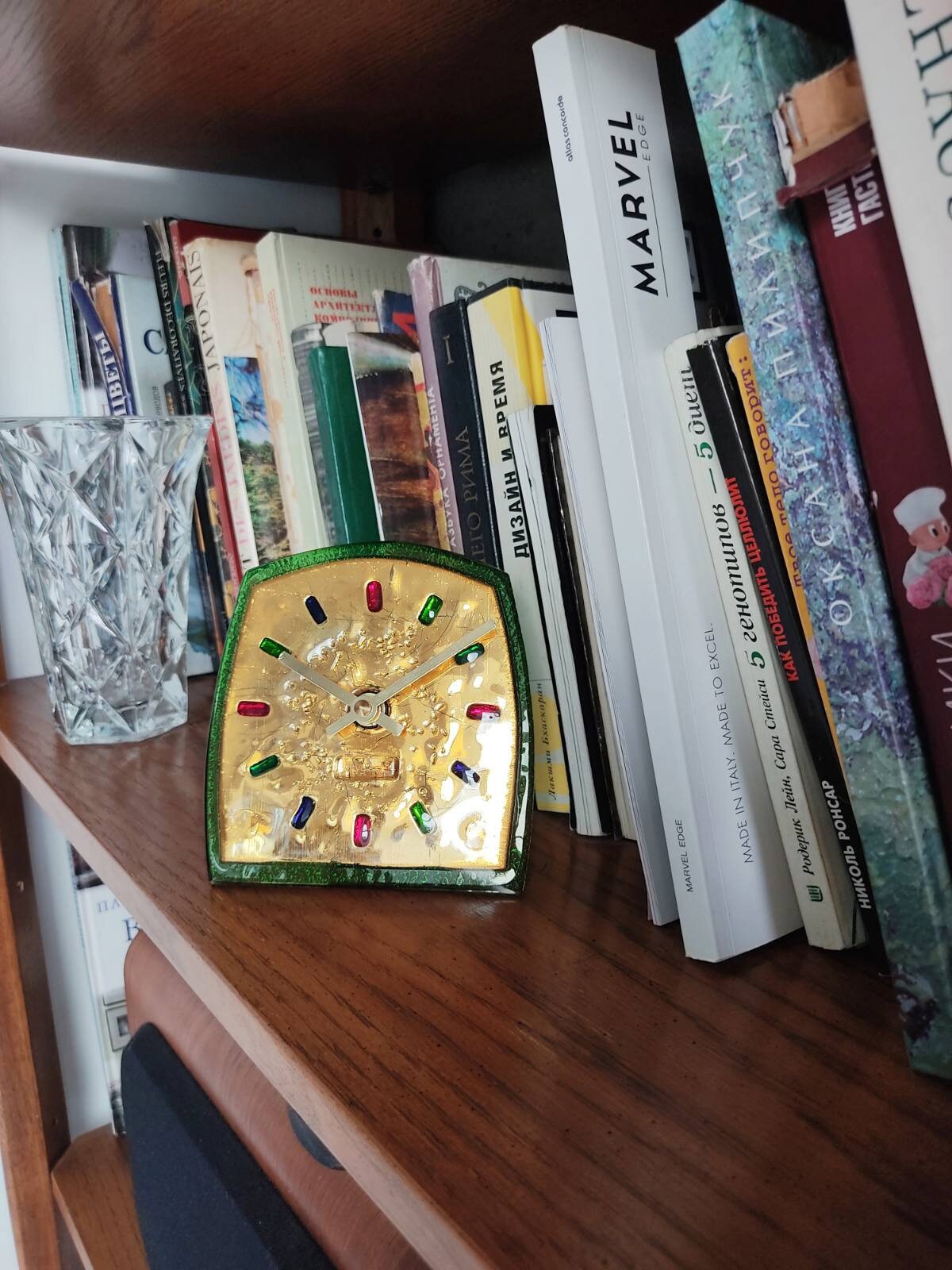 Art Glass fused table top clock Recollection about Venice - Image 4