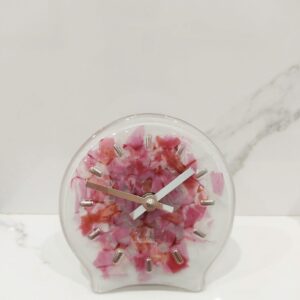 il_fullxfull.3332350627_cuow.jpg Art Glass home decor fused table top clock Spring
