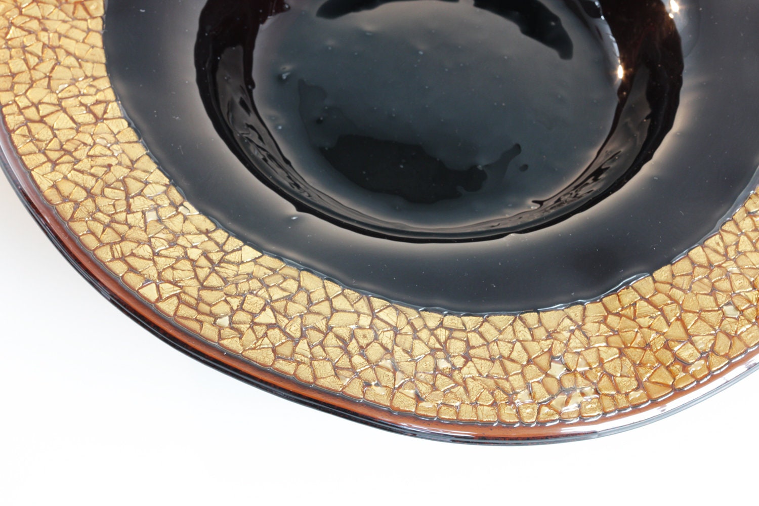 Art Glass Home Decor fused table top 47 cm vase Golden Sun - Image 3