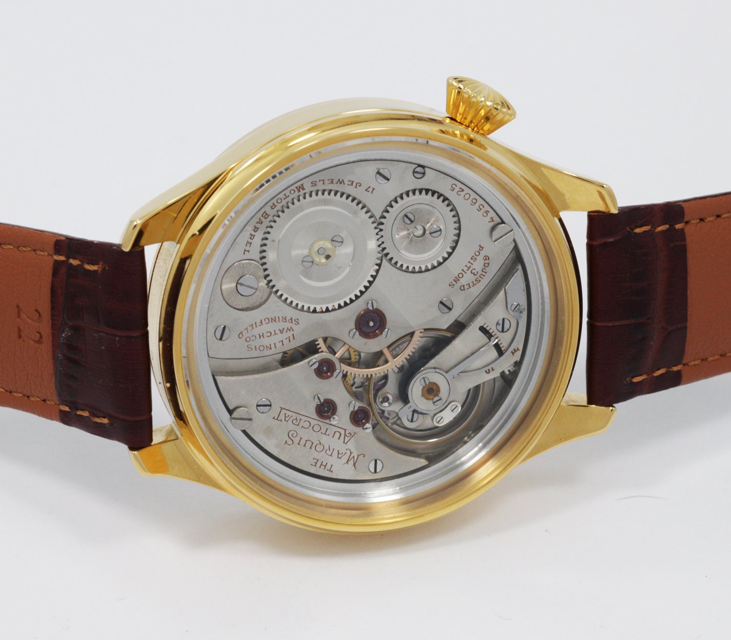 Illinois Watch USA early 1900s marriage men's watch Mechanical Movement, Metal Dial, Steel Case, Gift for Men's - Image 7