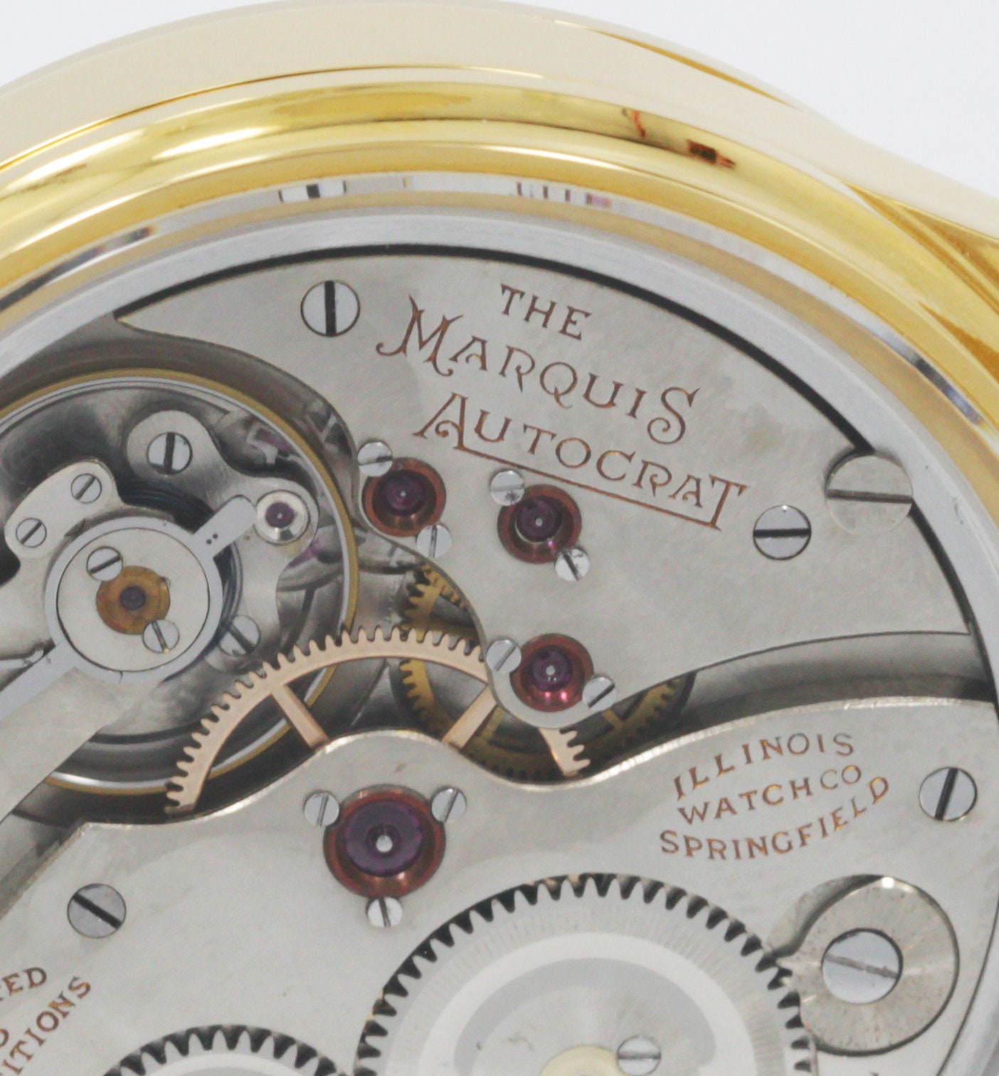 Illinois Watch USA early 1900s marriage men's watch Mechanical Movement, Metal Dial, Steel Case, Gift for Men's - Image 9