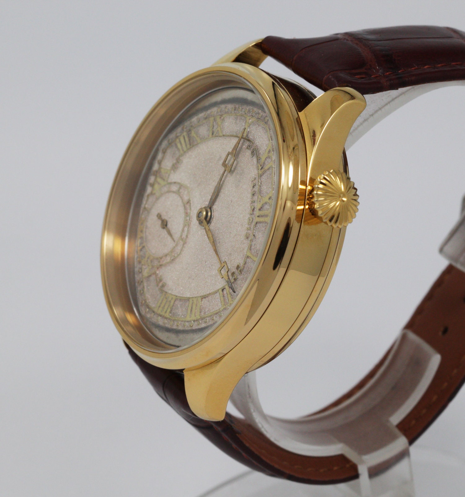 Illinois Watch USA early 1900s marriage men's watch Mechanical Movement, Metal Dial, Steel Case, Gift for Men's - Image 2