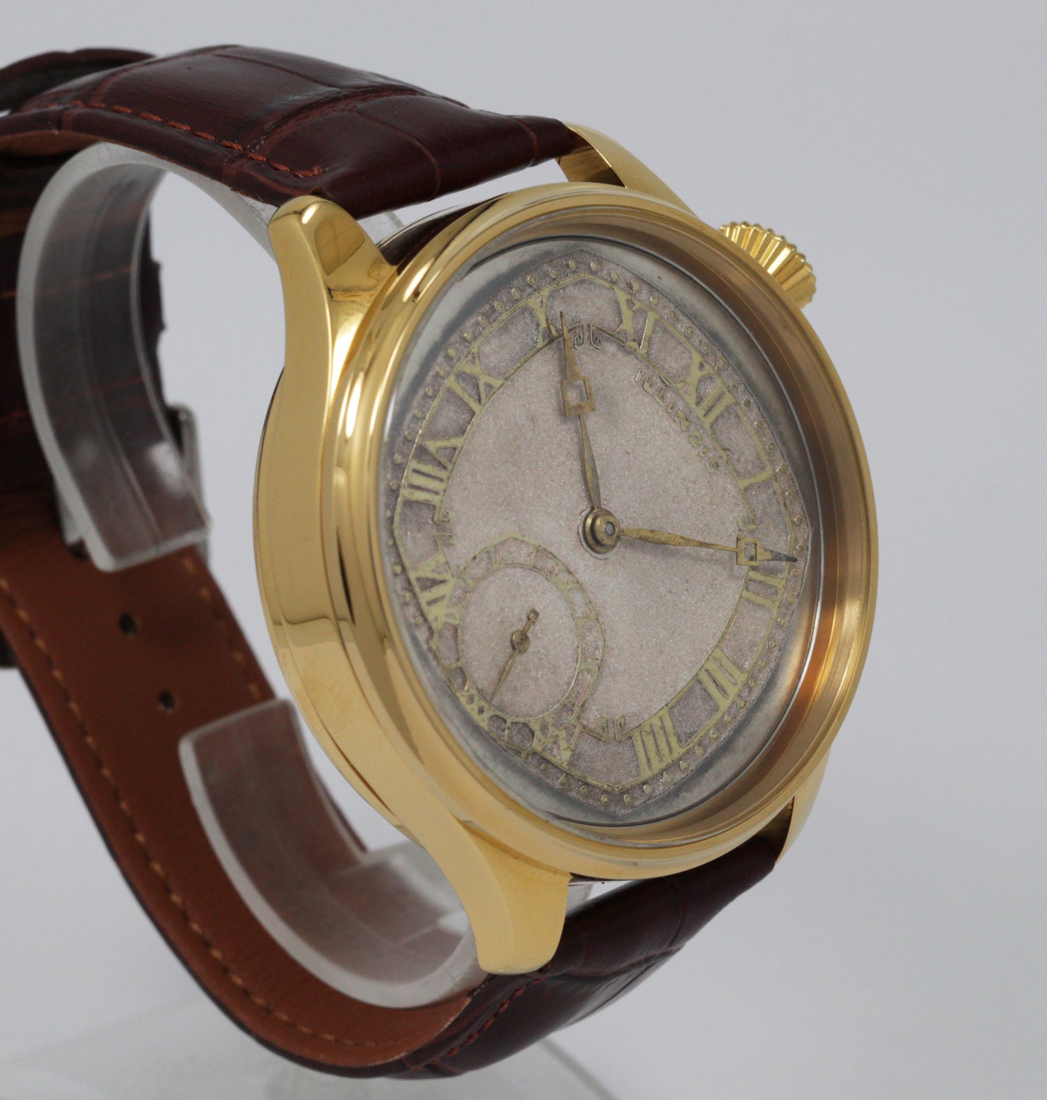 Illinois Watch USA early 1900s marriage men's watch Mechanical Movement, Metal Dial, Steel Case, Gift for Men's - Image 3
