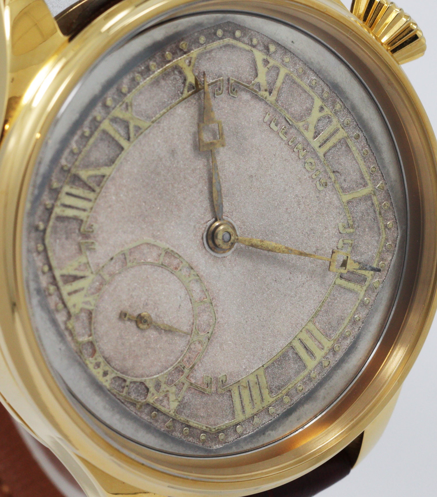 Illinois Watch USA early 1900s marriage men's watch Mechanical Movement, Metal Dial, Steel Case, Gift for Men's - Image 5