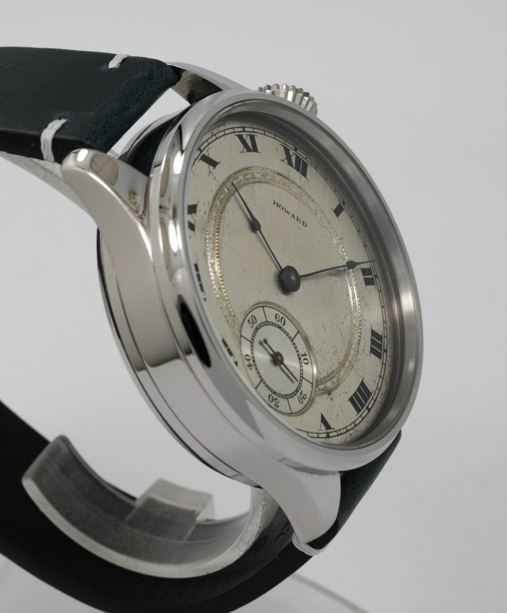 Howard Watch USA early 1900s marriage men's watch Mechanical Movement, Enamel Dial, Steel Case, Gift for Men's - Image 4