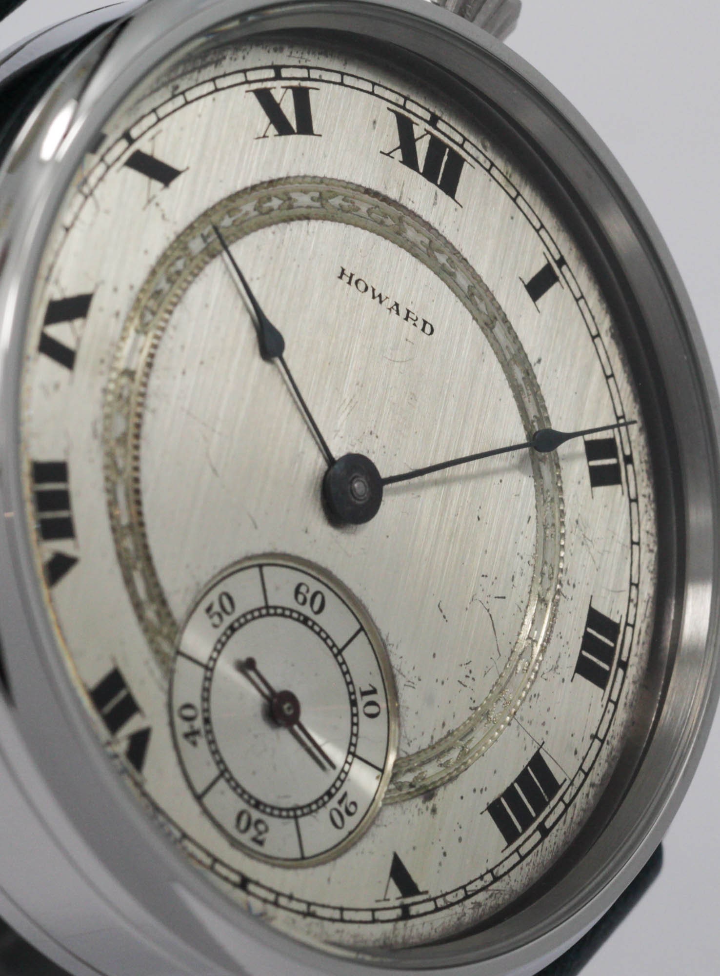 Howard Watch USA early 1900s marriage men's watch Mechanical Movement, Enamel Dial, Steel Case, Gift for Men's - Image 5