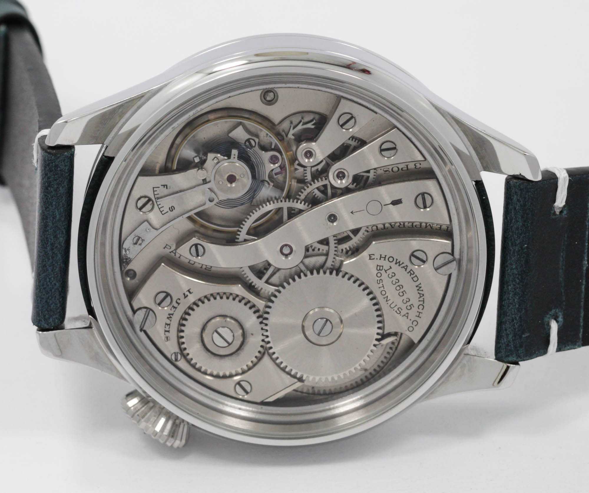 Howard Watch USA early 1900s marriage men's watch Mechanical Movement, Enamel Dial, Steel Case, Gift for Men's - Image 6
