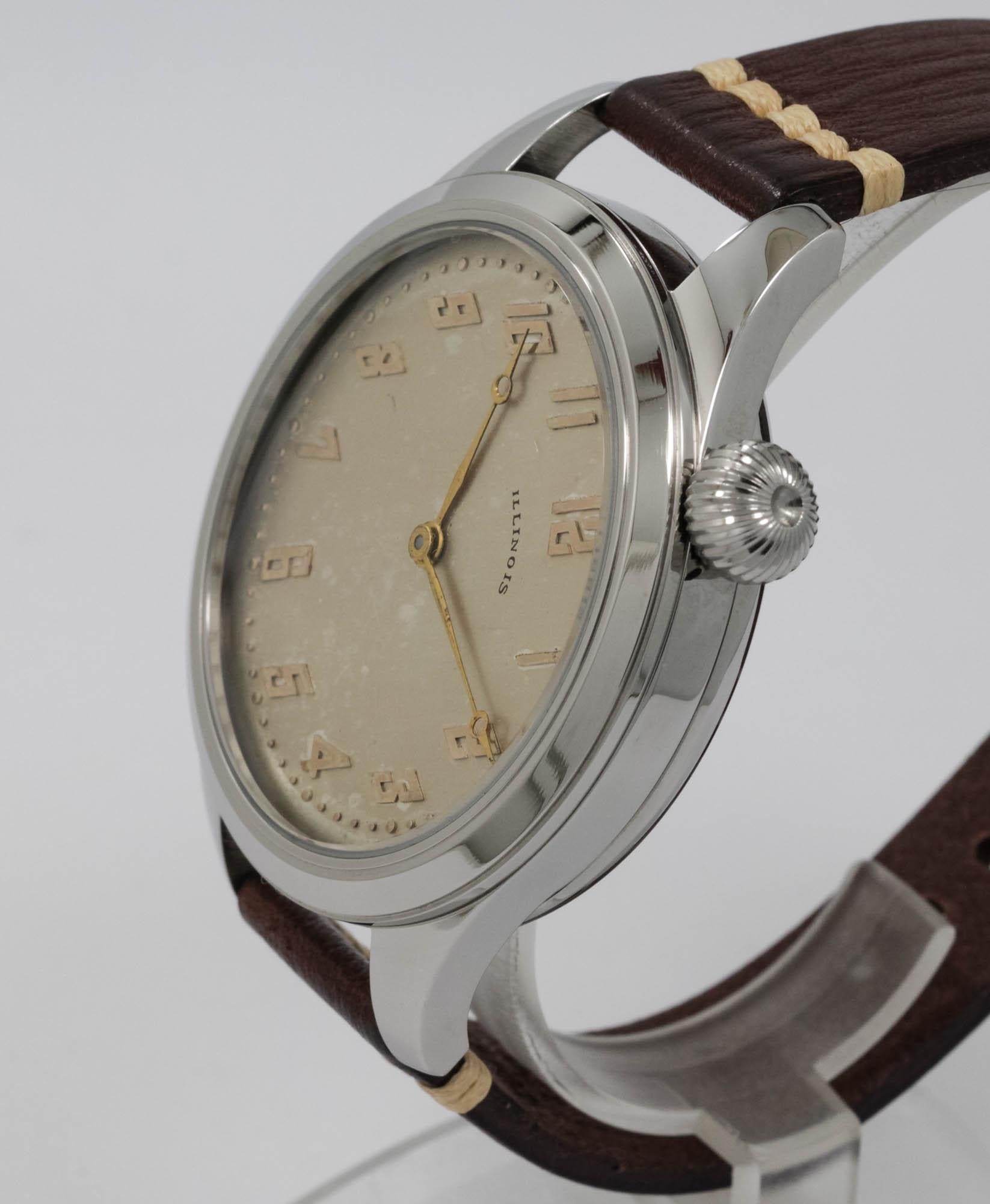 Illinois Watch USA early 1900s marriage men's watch Mechanical Movement, Metal Dial, Steel Case, Gift for Men's - Image 2