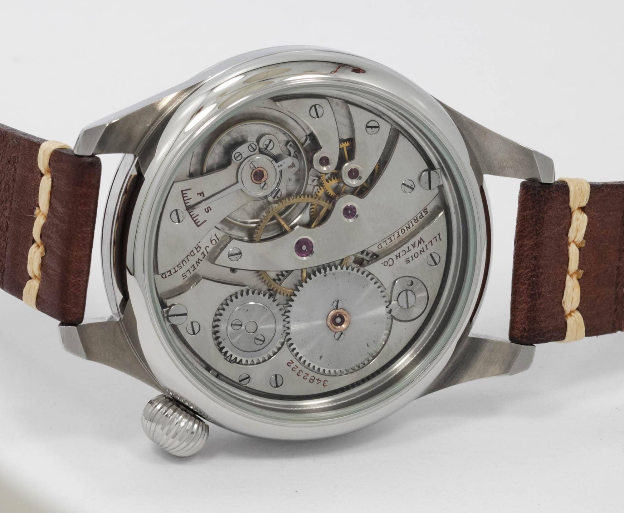 Illinois Watch USA early 1900s marriage men's watch Mechanical Movement, Metal Dial, Steel Case, Gift for Men's - Image 8