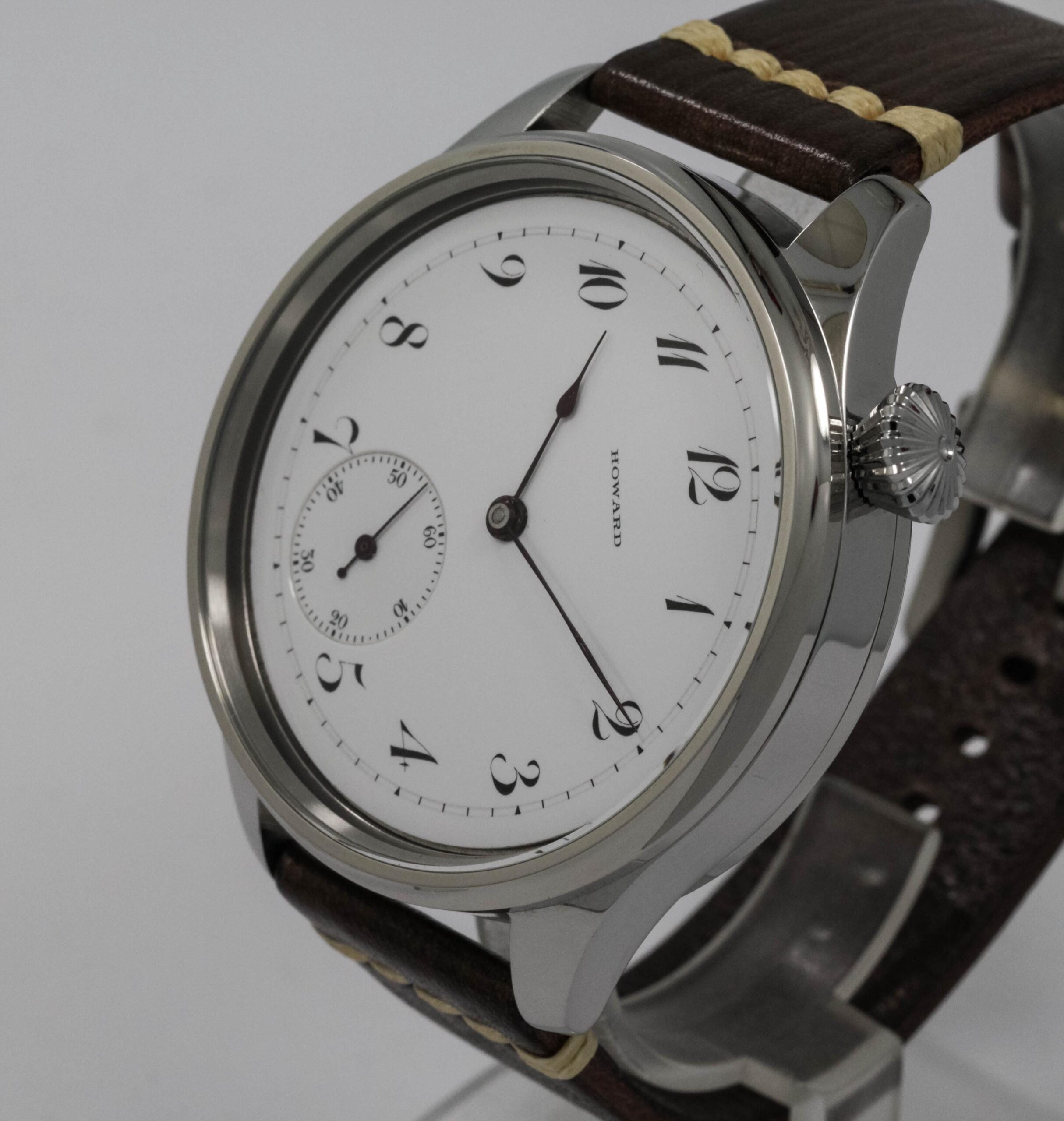 Howard Watch USA early 1900s marriage men's watch Mechanical Movement, Enamel Dial, Steel Case, Gift for Men's