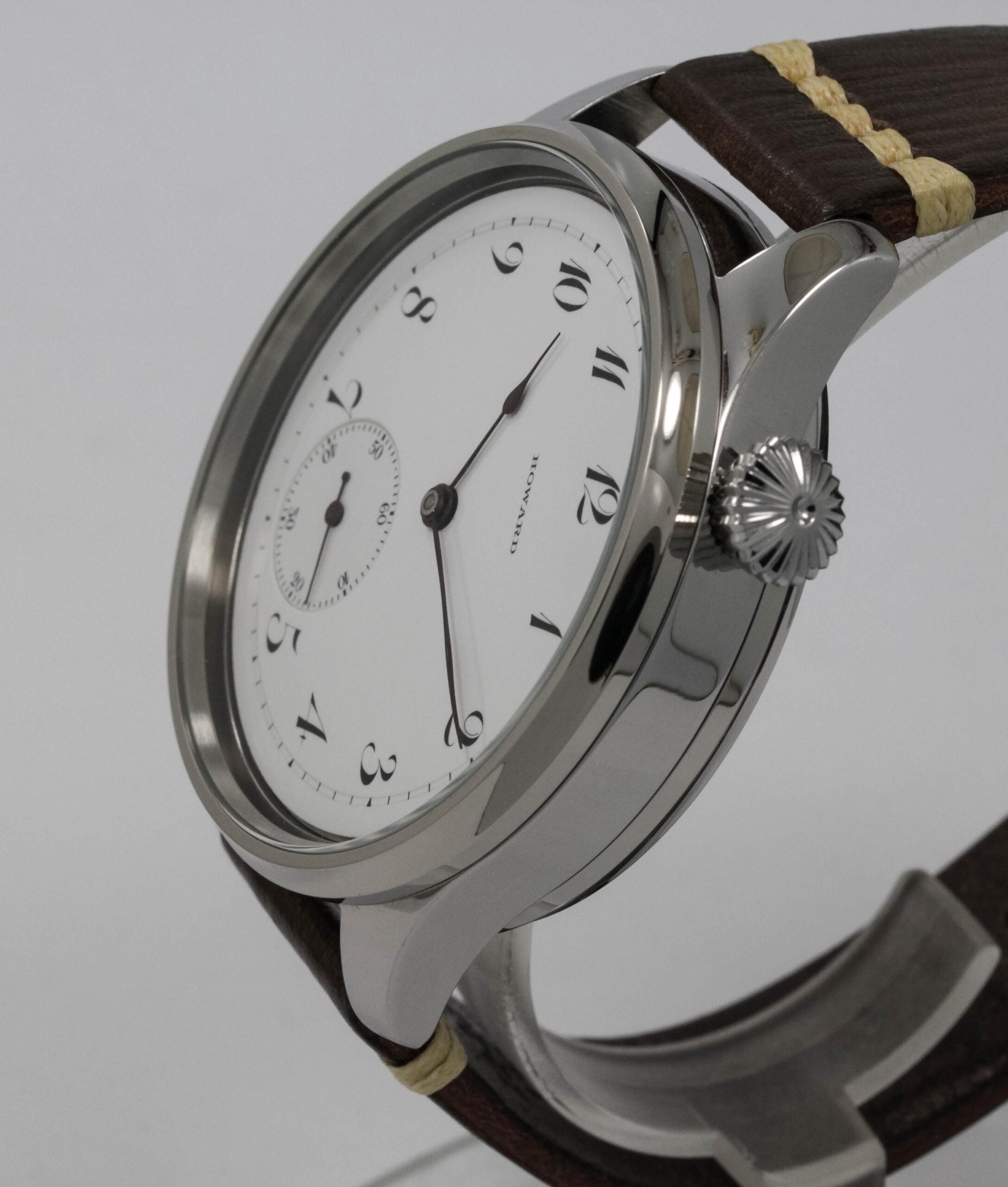 Howard Watch USA early 1900s marriage men's watch Mechanical Movement, Enamel Dial, Steel Case, Gift for Men's - Image 2