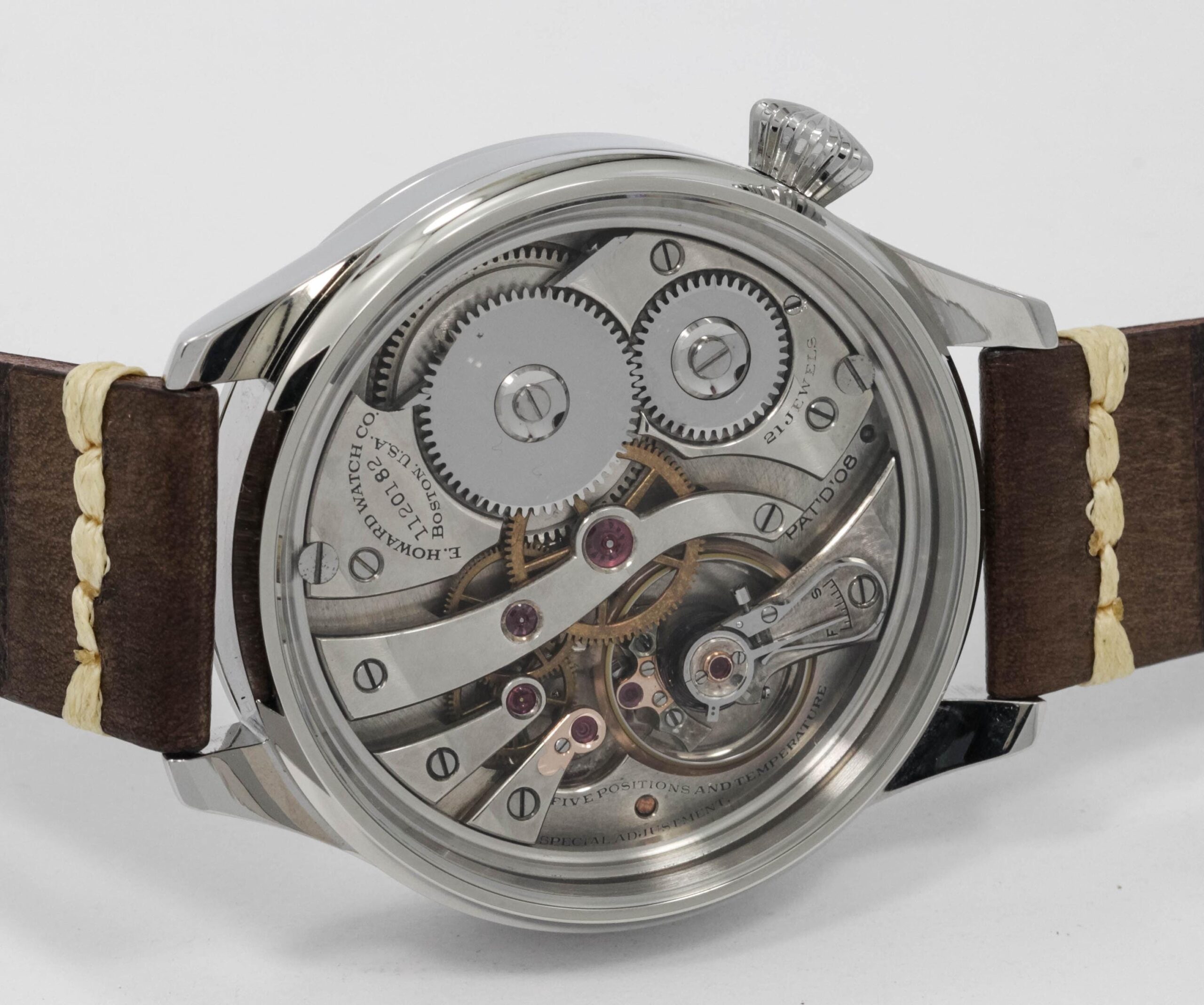 Howard Watch USA early 1900s marriage men's watch Mechanical Movement, Enamel Dial, Steel Case, Gift for Men's - Image 7