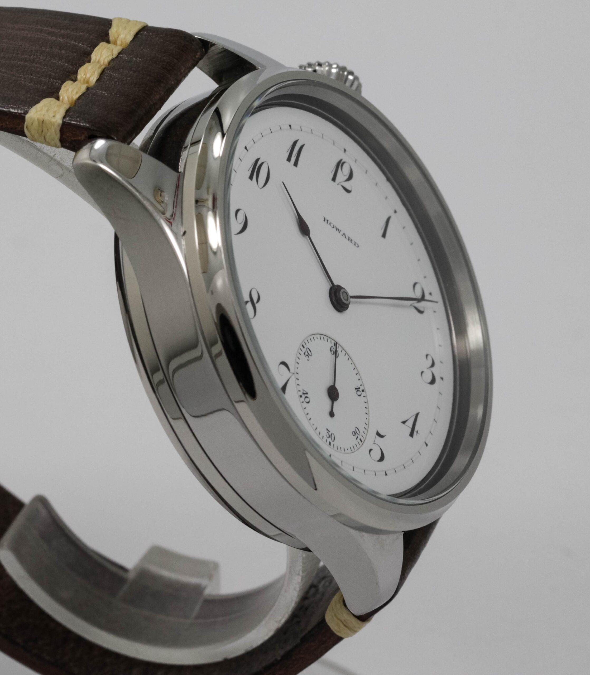 Howard Watch USA early 1900s marriage men's watch Mechanical Movement, Enamel Dial, Steel Case, Gift for Men's - Image 4
