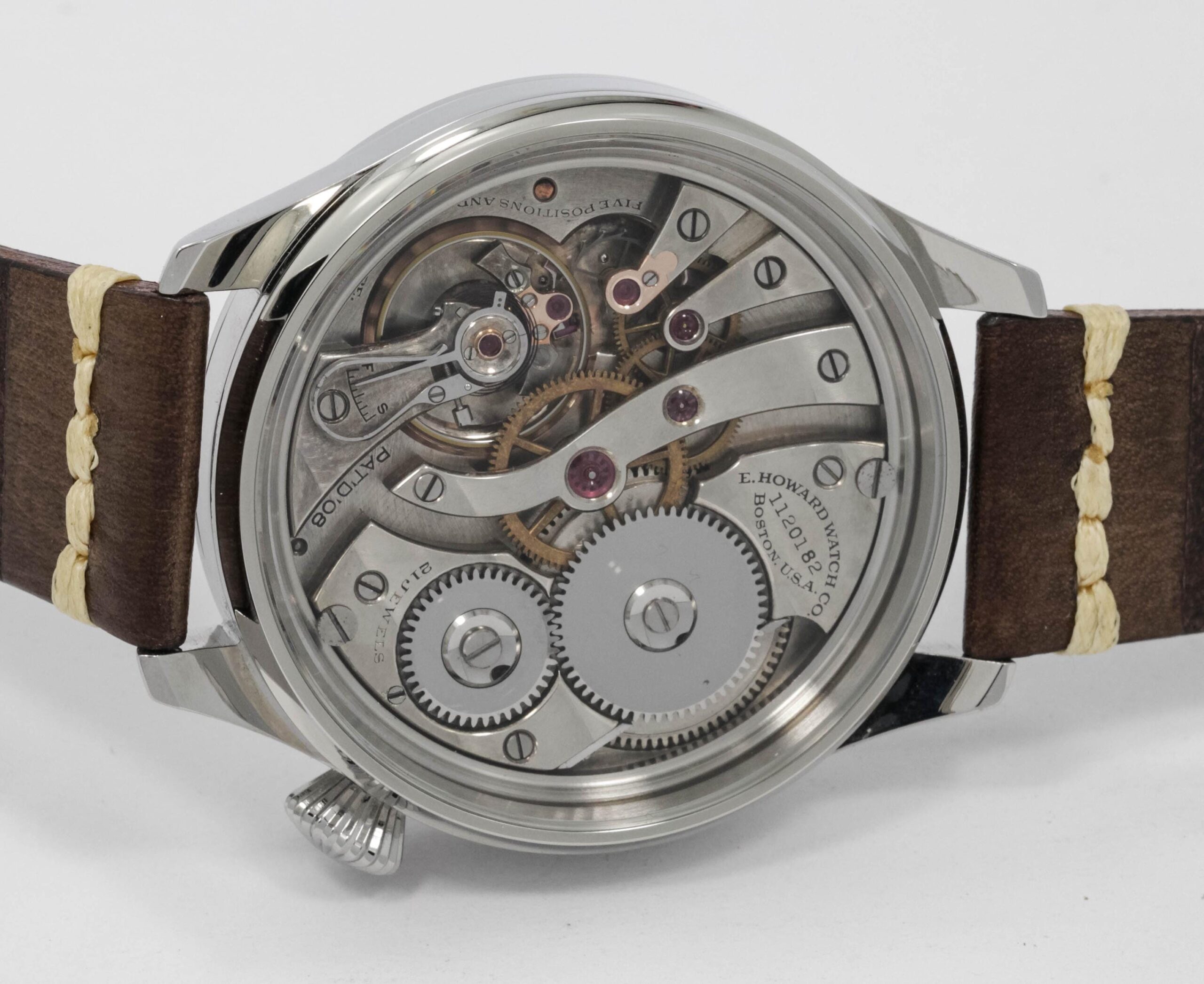 Howard Watch USA early 1900s marriage men's watch Mechanical Movement, Enamel Dial, Steel Case, Gift for Men's - Image 6