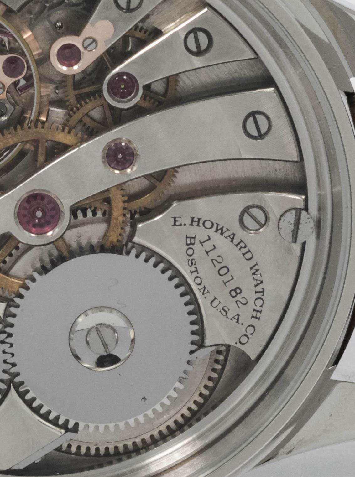 Howard Watch USA early 1900s marriage men's watch Mechanical Movement, Enamel Dial, Steel Case, Gift for Men's - Image 8