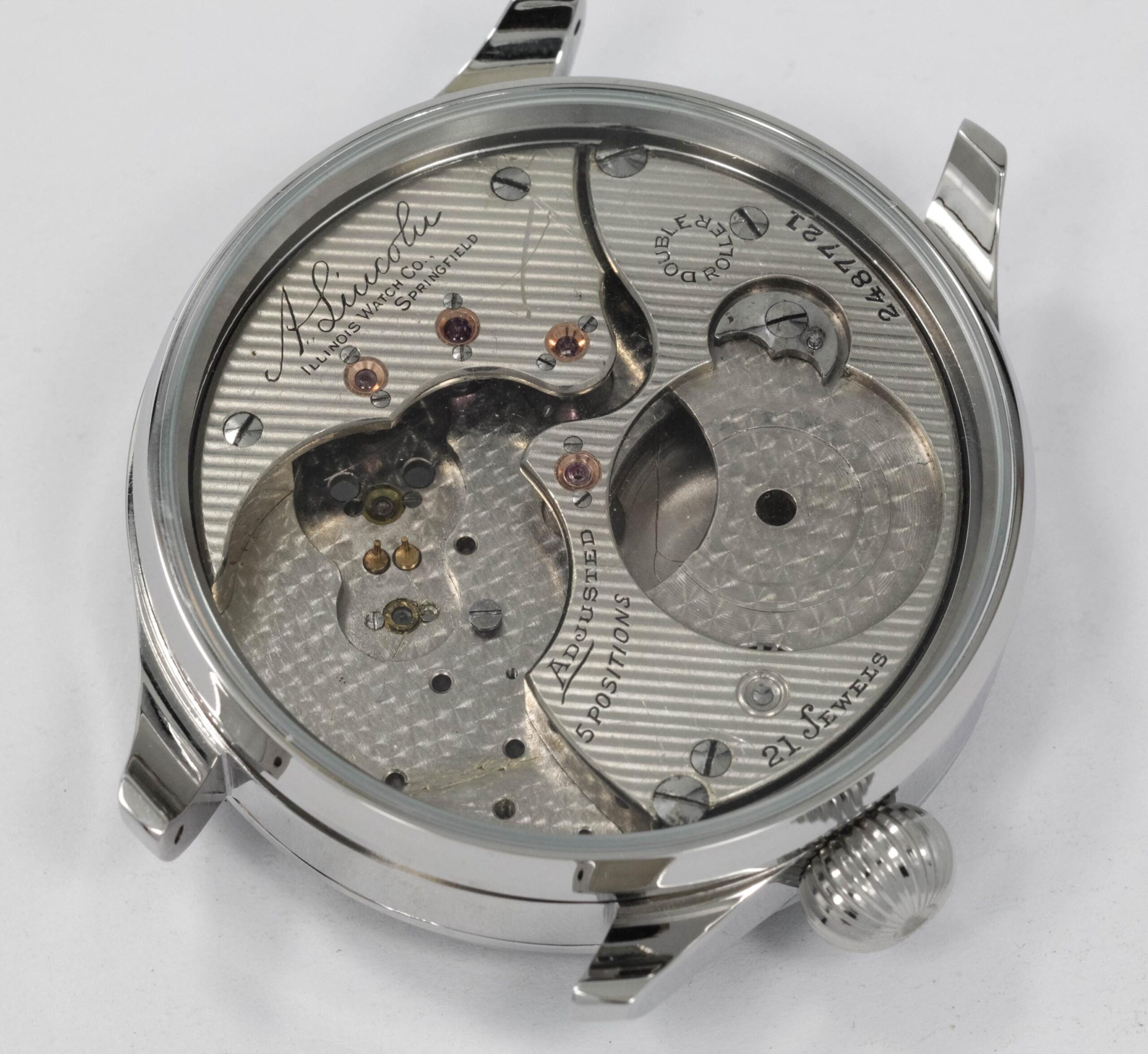 marriage watch kit : case, crown, fit 16s Illinois Sangamo, Lincoln, Getty movement - Image 5