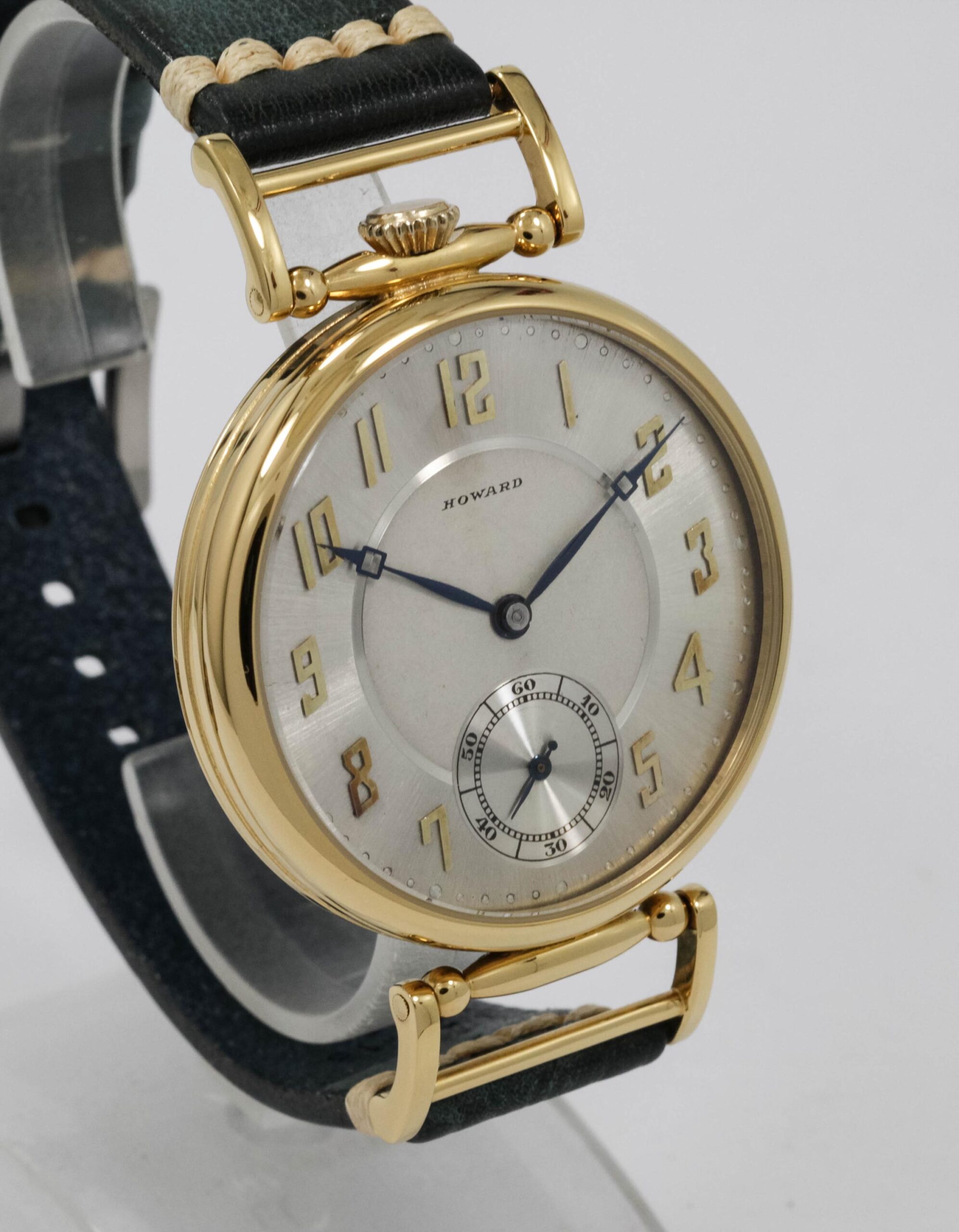 Howard Watch USA early 1900s marriage men's watch Mechanical Movement, Enamel Dial, Steel Case, Gift for Men's - Image 3