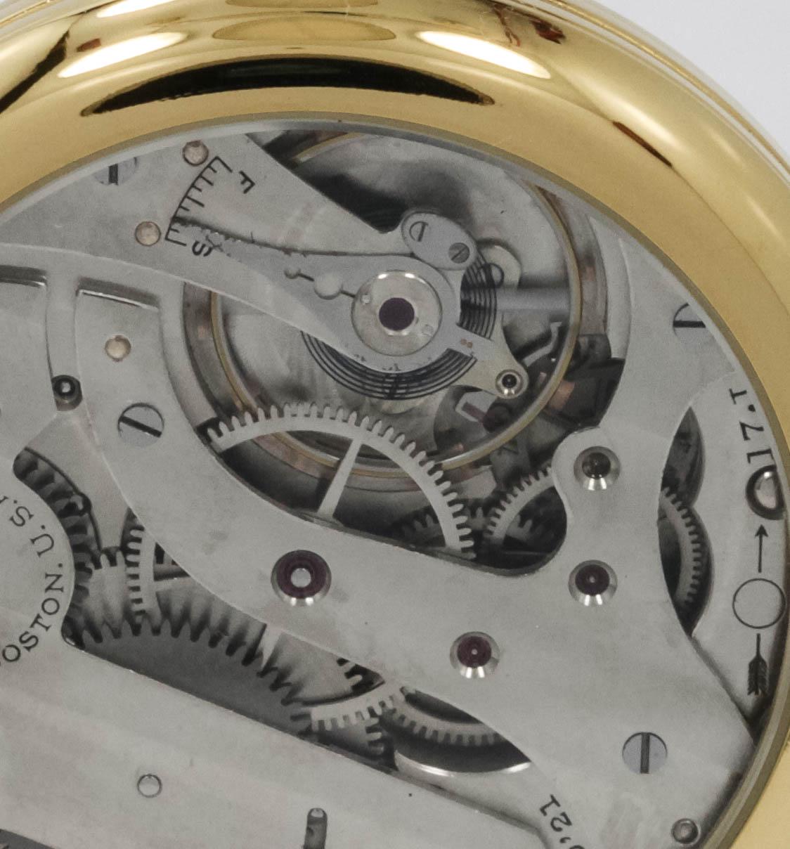 Howard Watch USA early 1900s marriage men's watch Mechanical Movement, Enamel Dial, Steel Case, Gift for Men's - Image 9