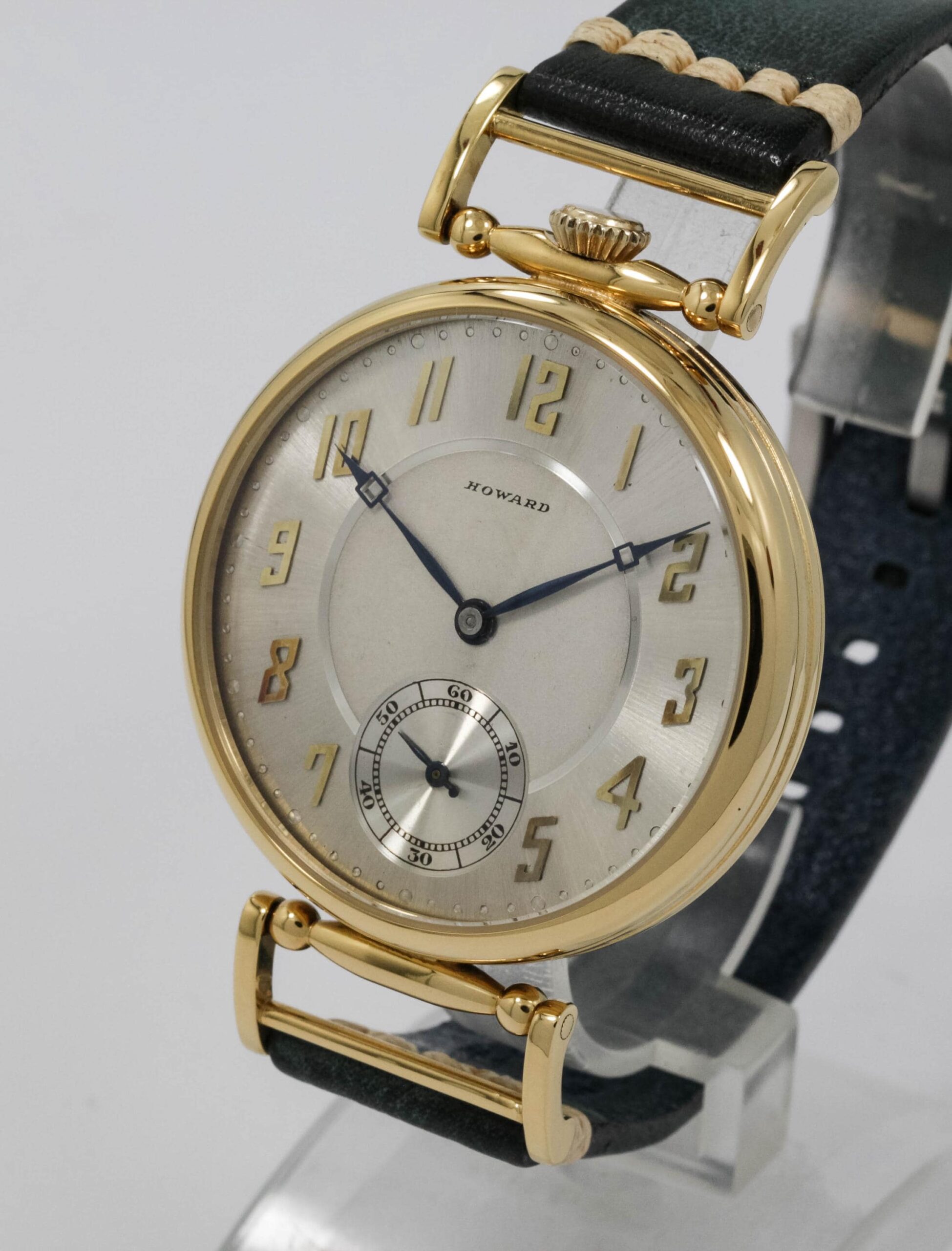 Howard Watch USA early 1900s marriage men's watch Mechanical Movement, Enamel Dial, Steel Case, Gift for Men's