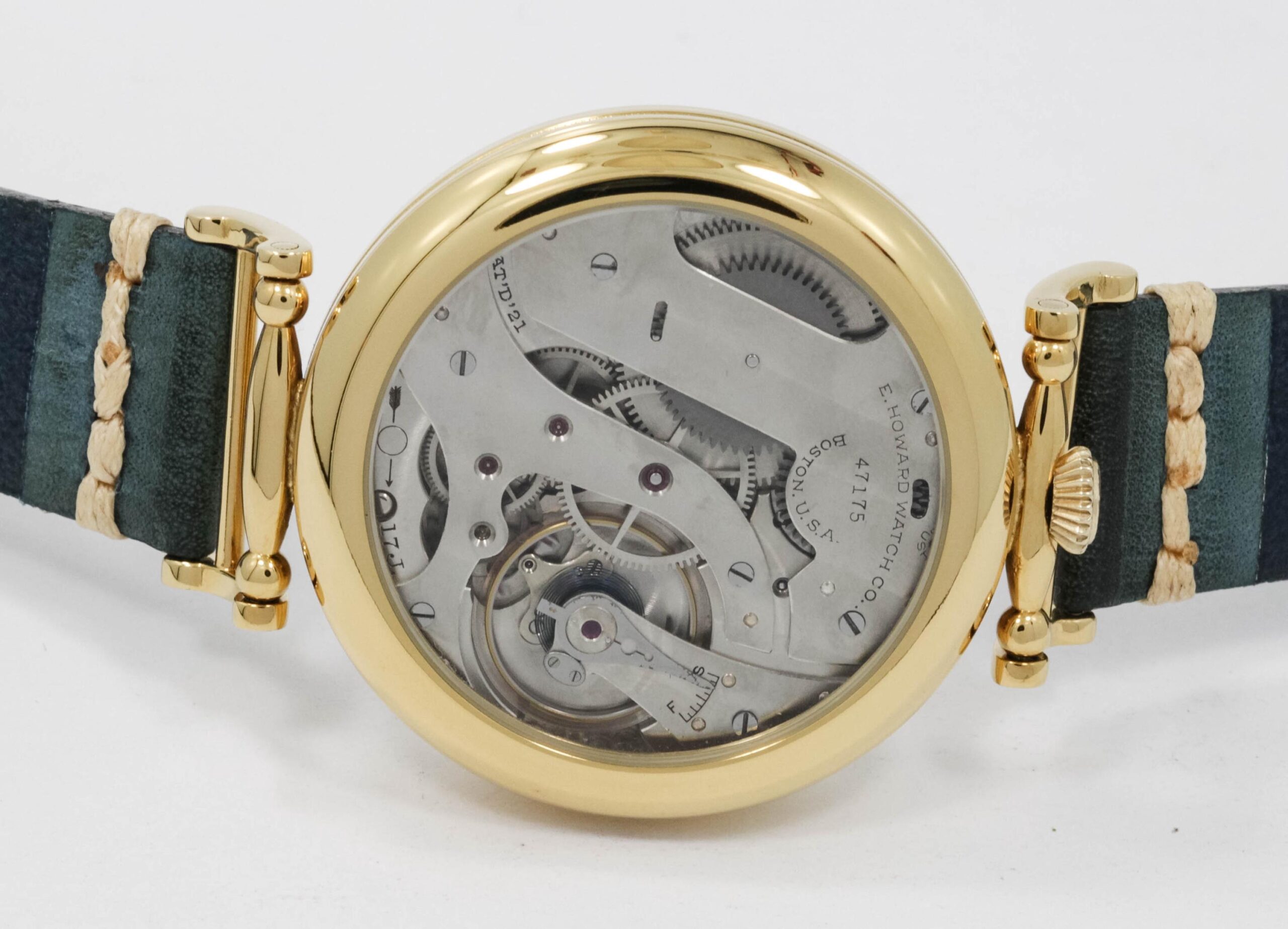 Howard Watch USA early 1900s marriage men's watch Mechanical Movement, Enamel Dial, Steel Case, Gift for Men's - Image 7