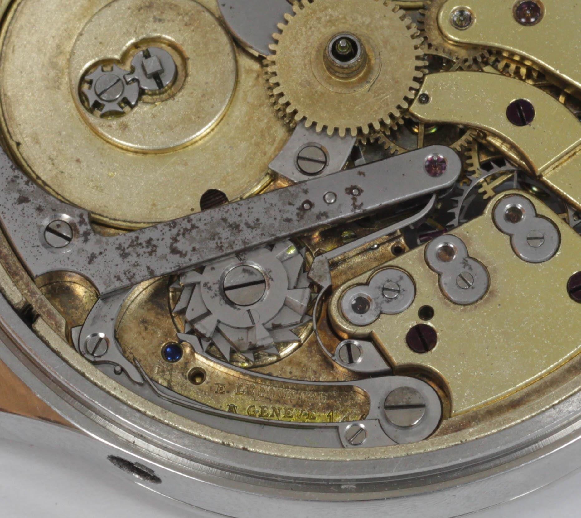Two train independent jumping second 31 jewels LeCoultre watch movement - Image 9