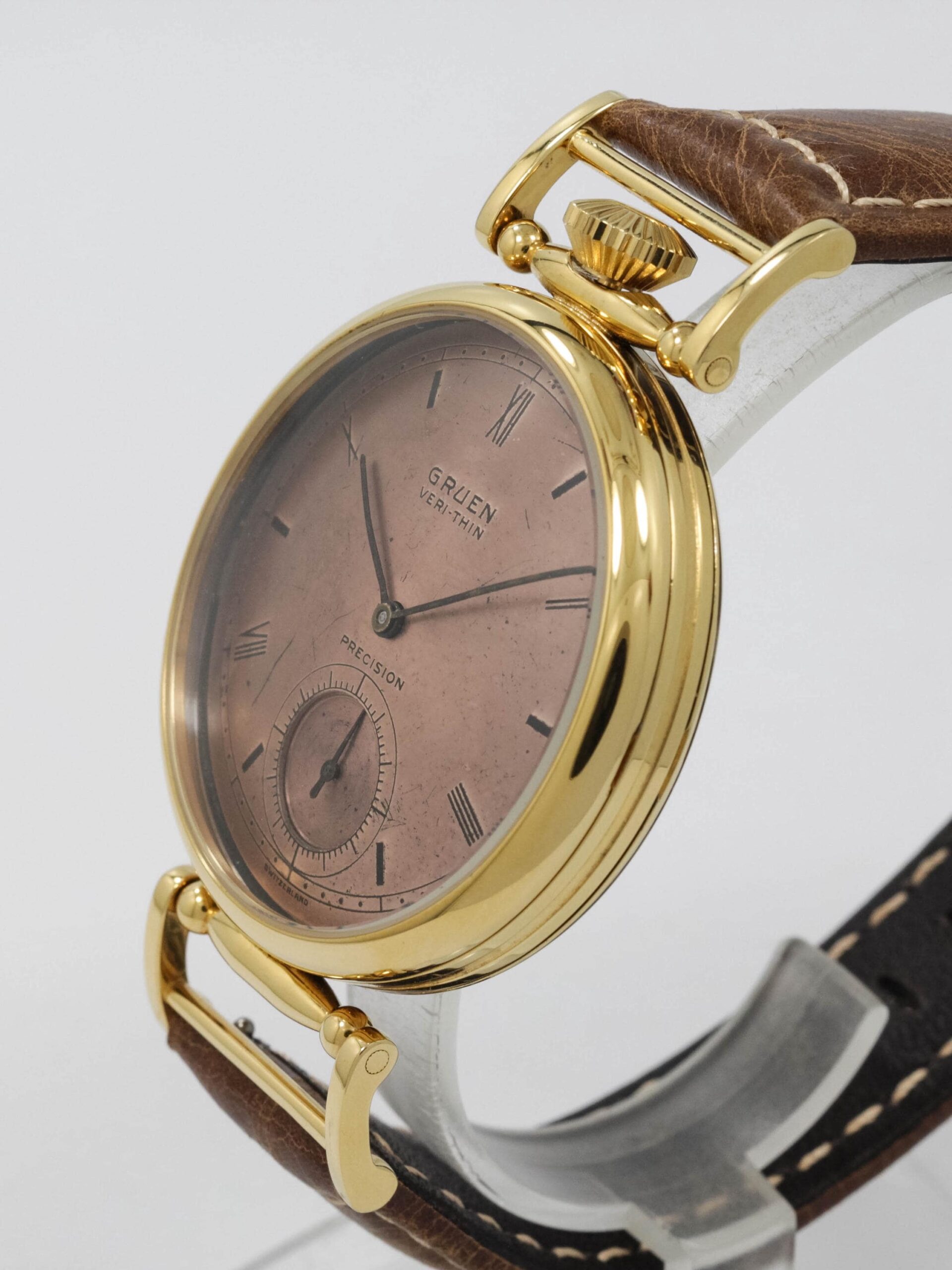 Marriage Watch based Gruen Precision Ultra Thin Swiss made high grade movement, Steel Case, Gift for Men's - Image 2