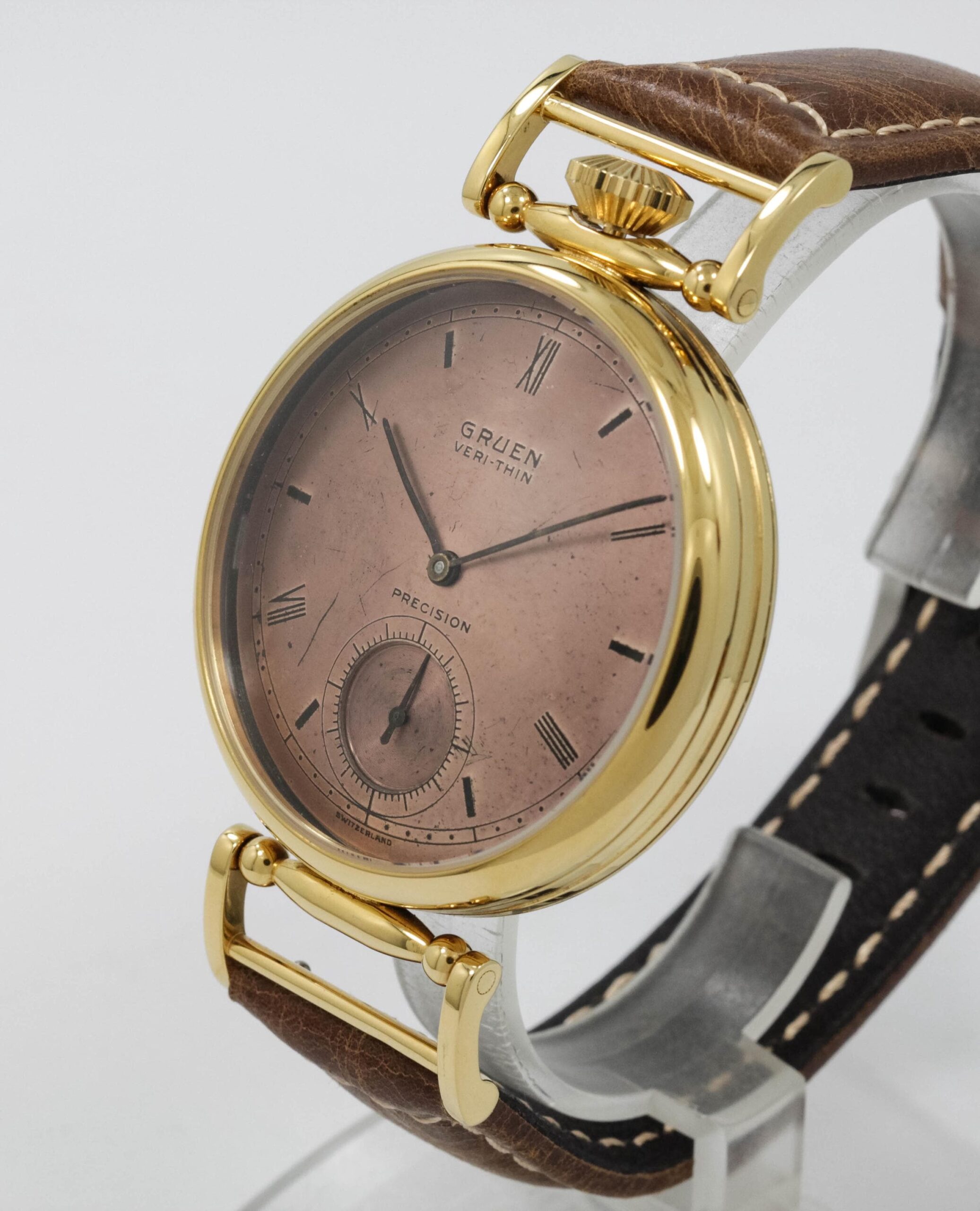 Marriage Watch based Gruen Precision Ultra Thin Swiss made high grade movement, Steel Case, Gift for Men's