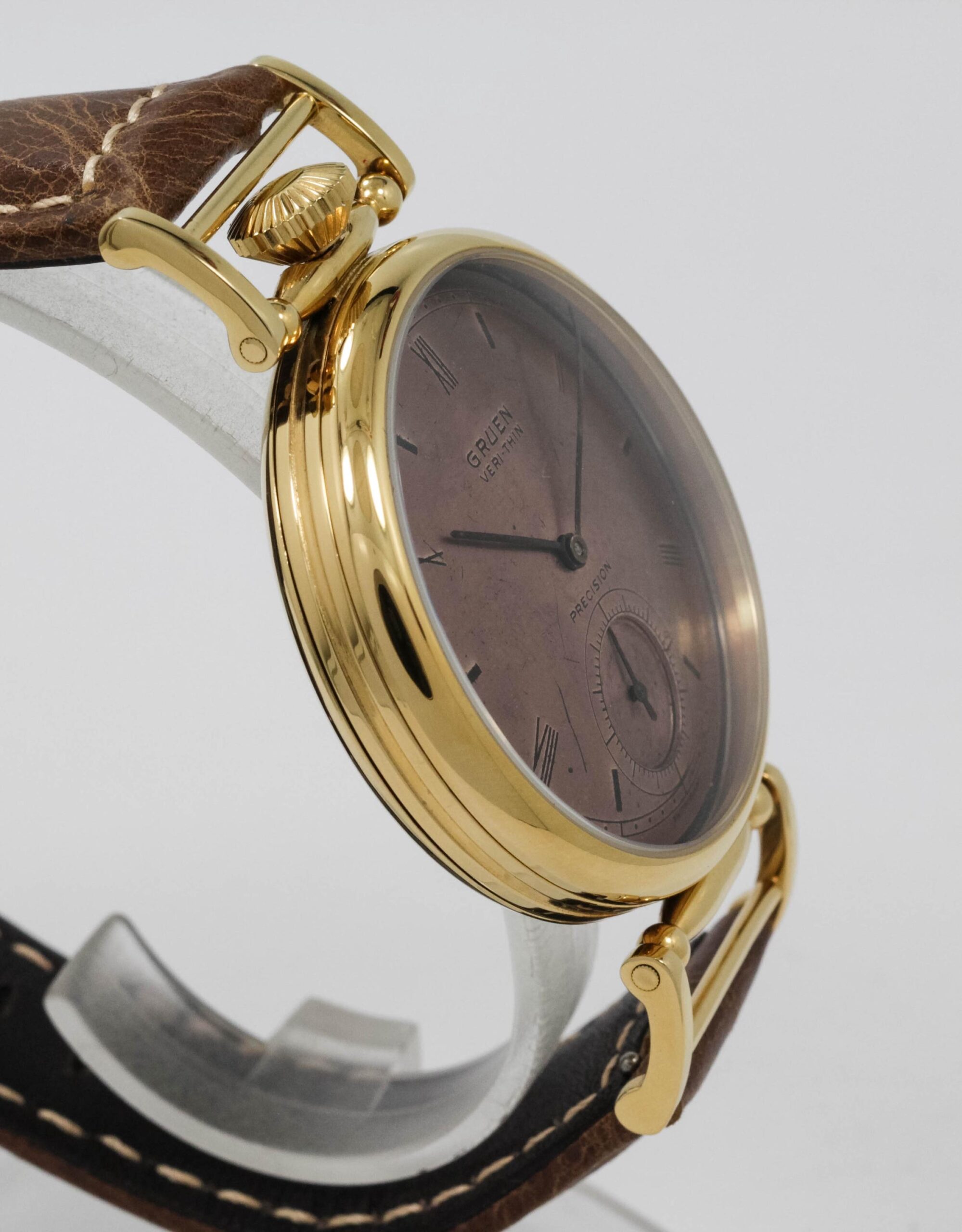 Marriage Watch based Gruen Precision Ultra Thin Swiss made high grade movement, Steel Case, Gift for Men's - Image 4