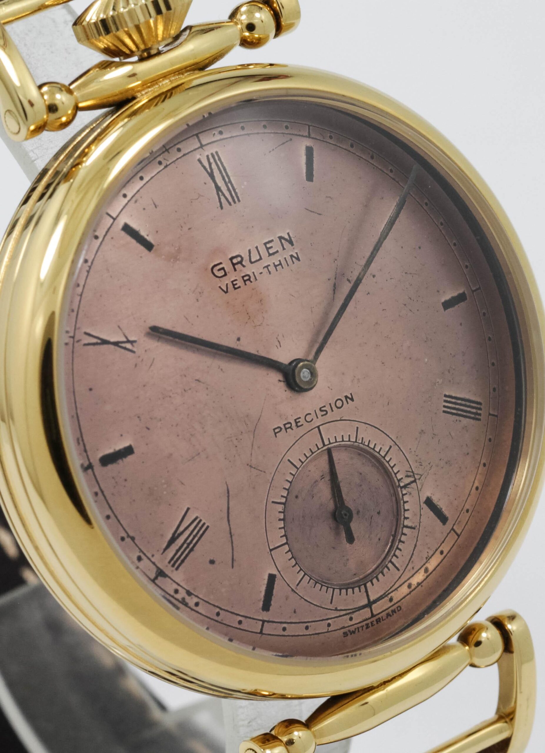 Marriage Watch based Gruen Precision Ultra Thin Swiss made high grade movement, Steel Case, Gift for Men's - Image 5