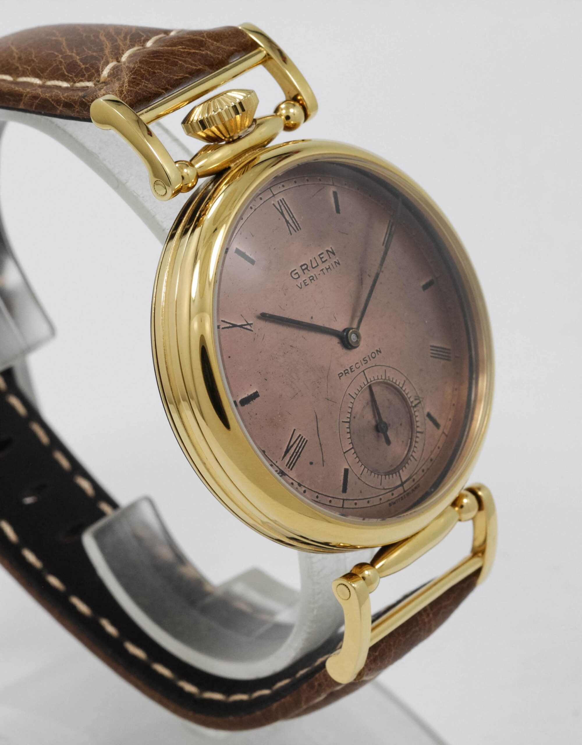 Marriage Watch based Gruen Precision Ultra Thin Swiss made high grade movement, Steel Case, Gift for Men's - Image 3