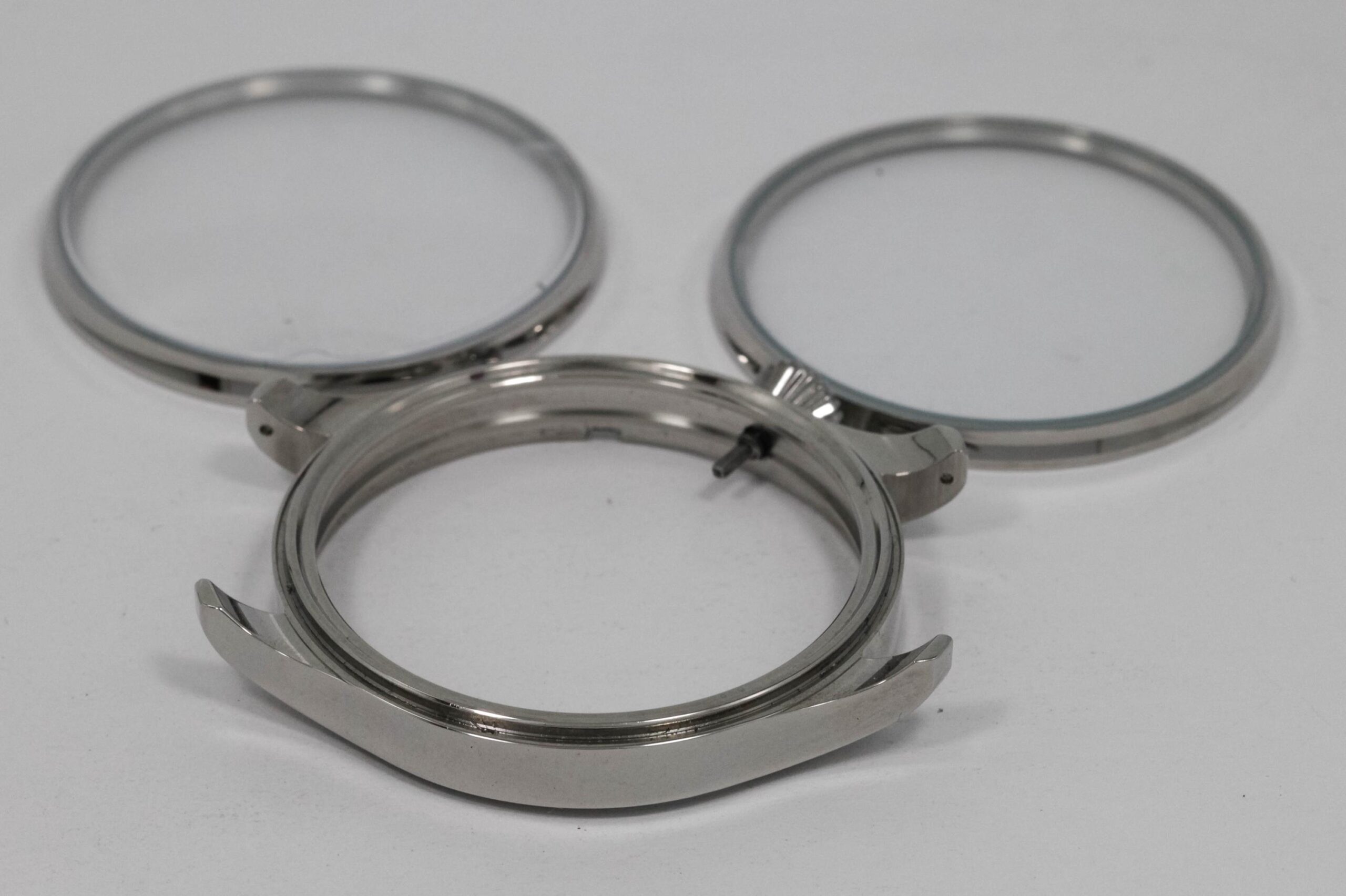 Stainless steel case for marriage watch will fit Waltham Vanguard , 645, Crescent 16s lever set movement - Image 3