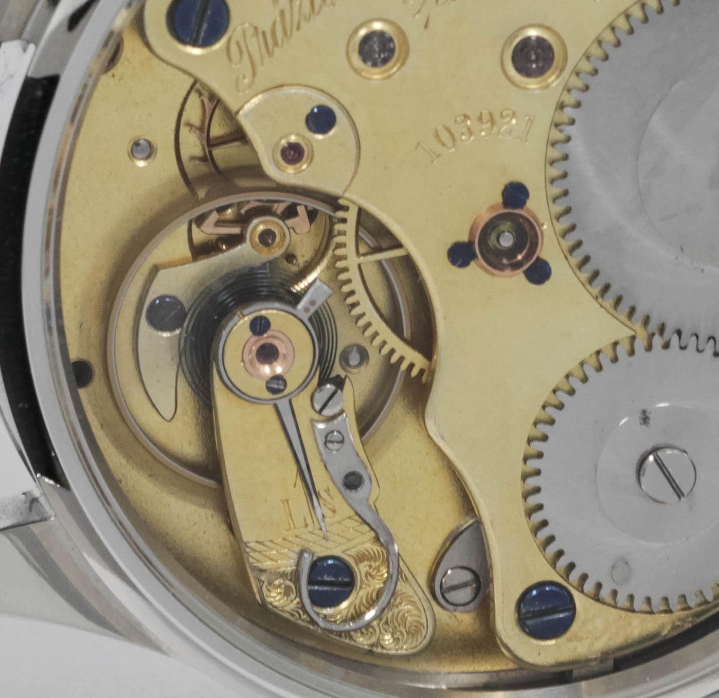 Early 1900s Glashütter Präzisions-Uhren-Fabrik high grade pocket watch movement+ new stainless steel case - Image 9
