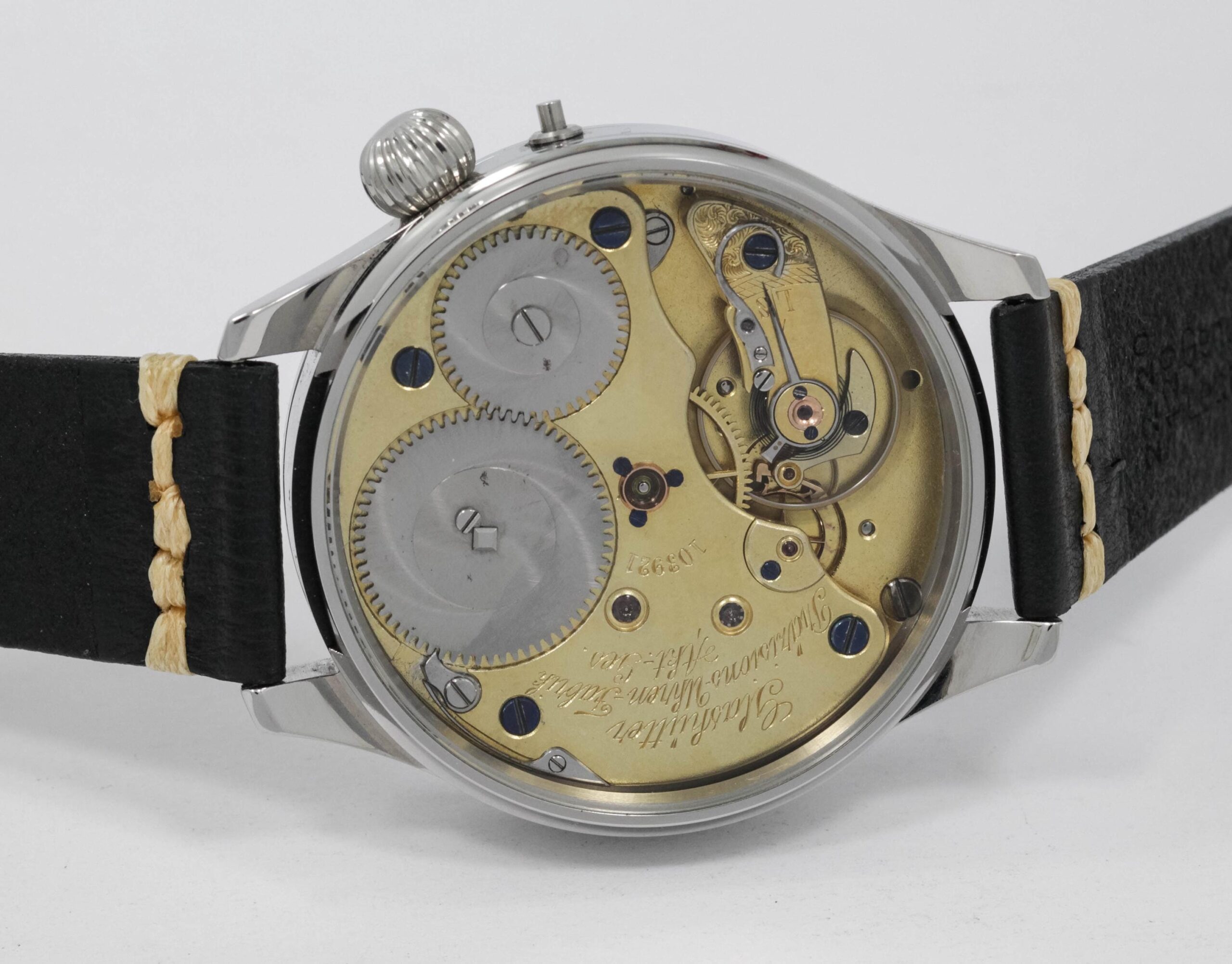 Early 1900s Glashütter Präzisions-Uhren-Fabrik high grade pocket watch movement+ new stainless steel case - Image 7