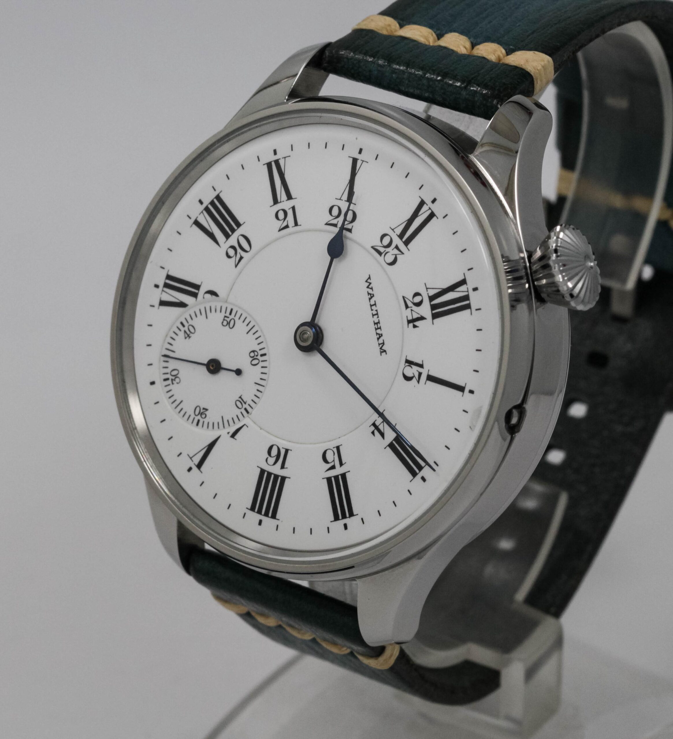 Stainless steel case for marriage watch will fit Waltham Vanguard , 645, Crescent 16s lever set movement - Image 4