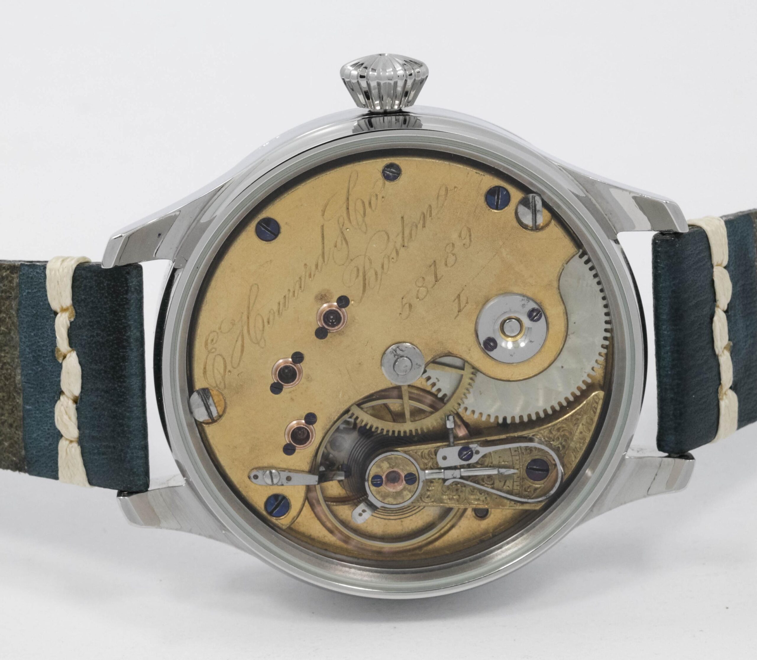 Stainless steel case for marriage watch will fit old E Howard L size movement - Image 4