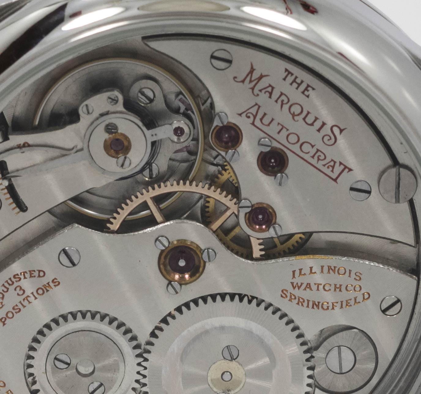 Illinois Watch USA early 1900s marriage men's watch Mechanical Movement, Metal Dial, Steel Case, Gift for Men's - Image 8