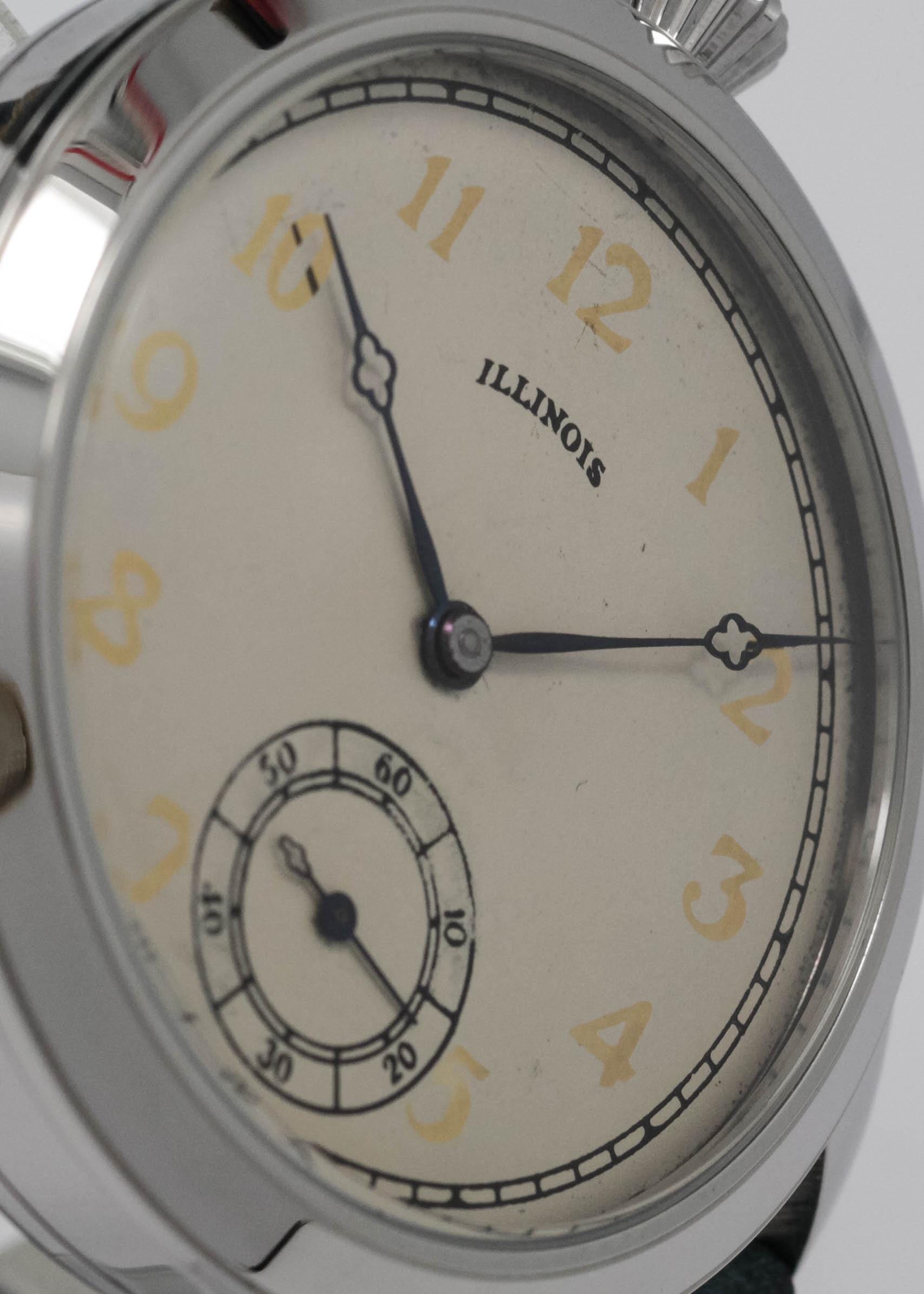 Illinois Watch USA early 1900s marriage men's watch Mechanical Movement, Metal Dial, Steel Case, Gift for Men's - Image 5