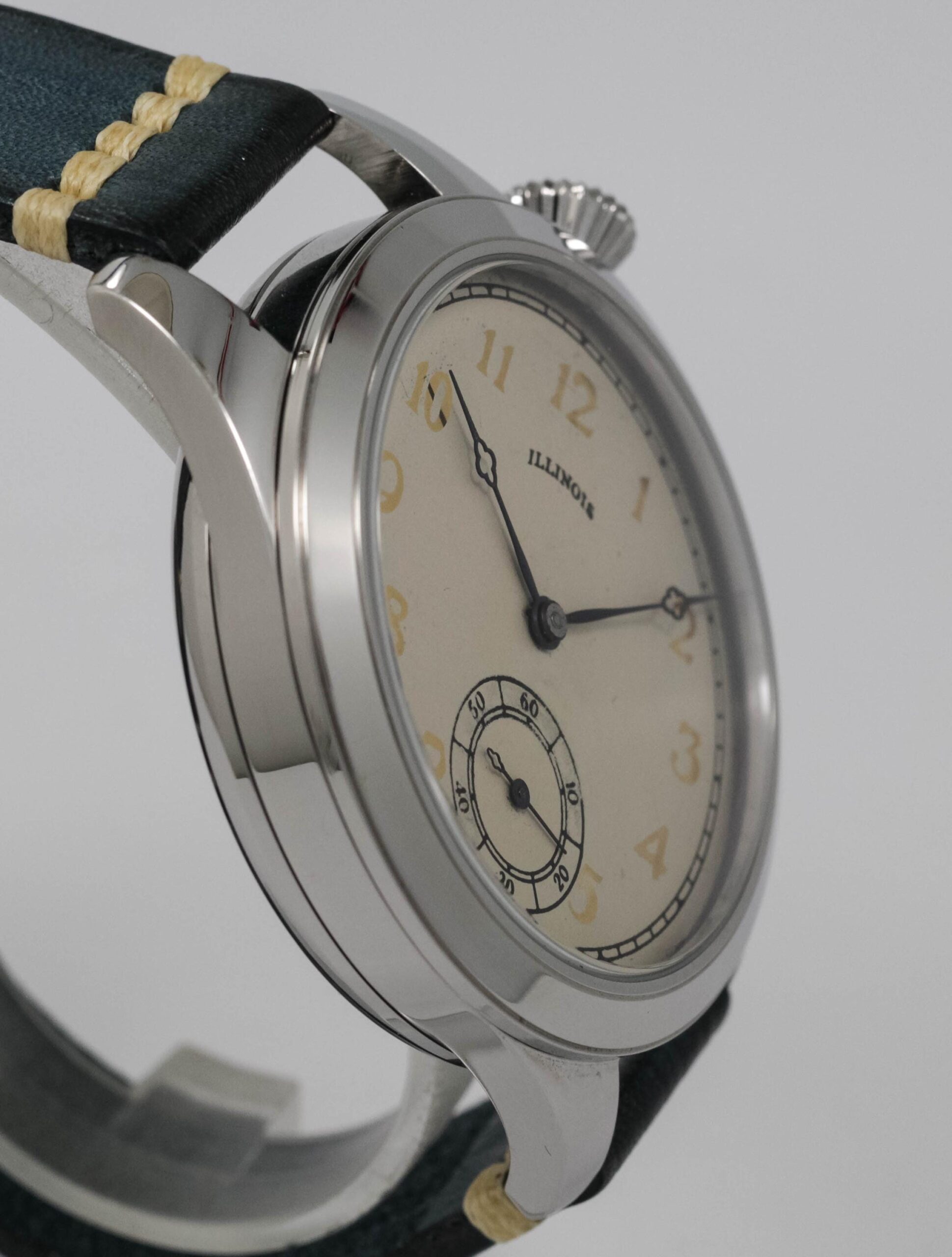 Illinois Watch USA early 1900s marriage men's watch Mechanical Movement, Metal Dial, Steel Case, Gift for Men's - Image 4