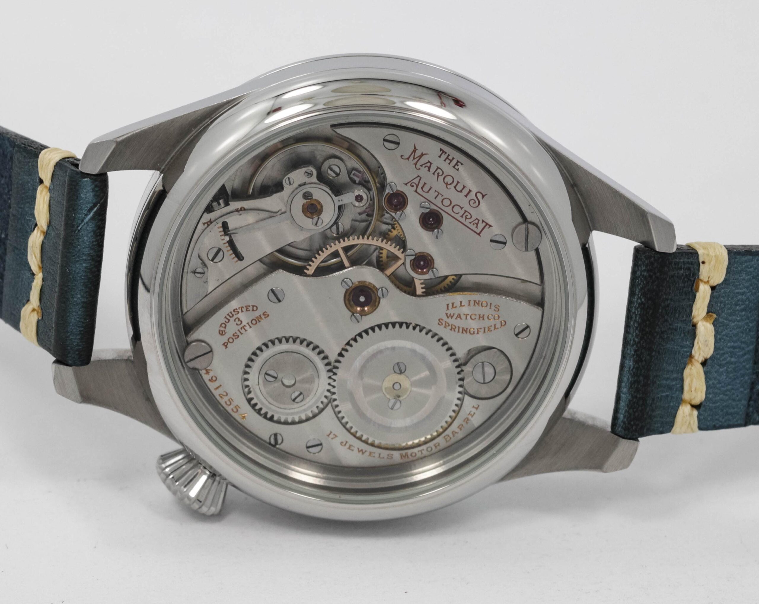 Illinois Watch USA early 1900s marriage men's watch Mechanical Movement, Metal Dial, Steel Case, Gift for Men's - Image 6