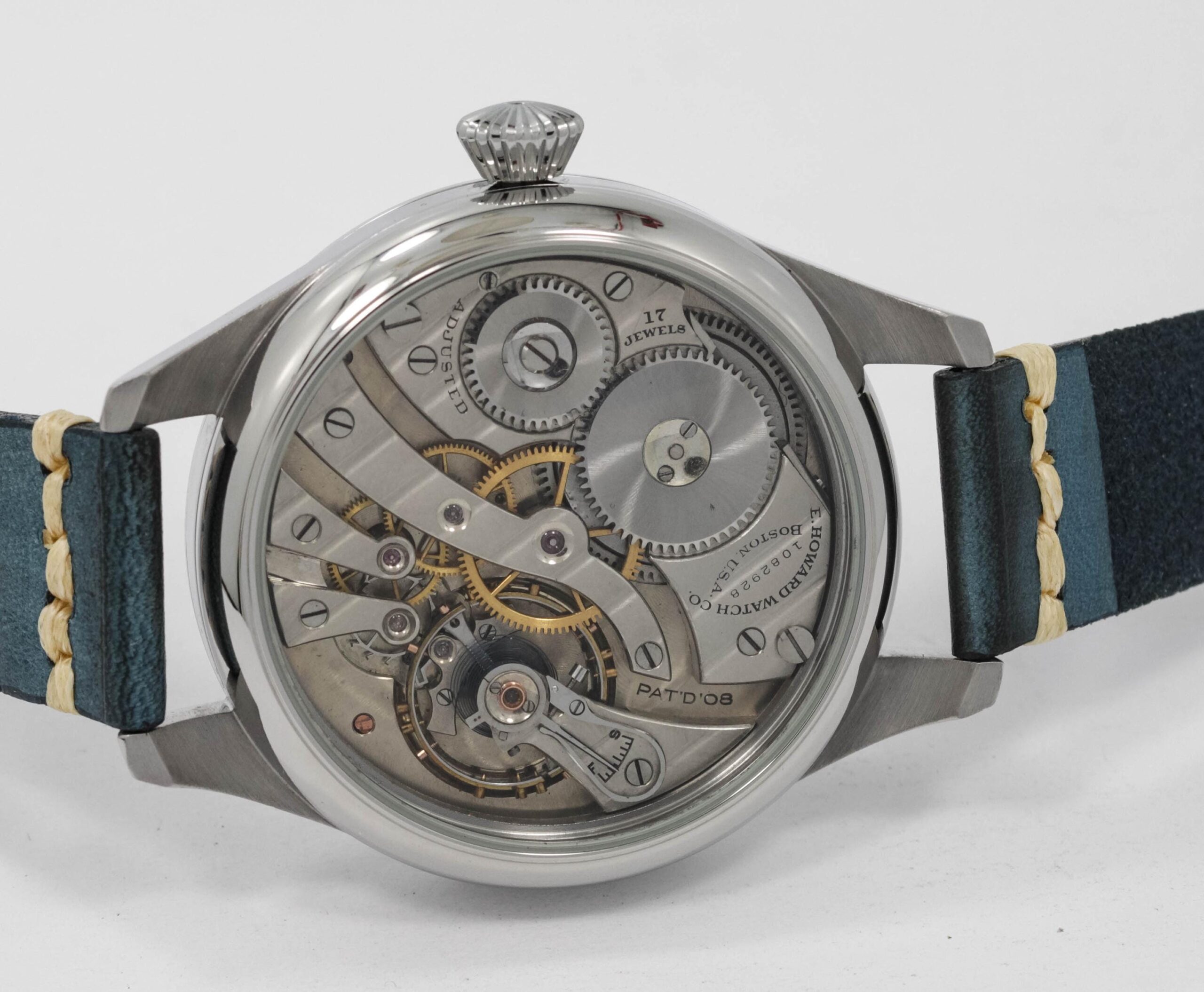 Howard Watch USA early 1900s marriage men's watch Mechanical Movement, Enamel Dial, Steel Case, Gift for Men's - Image 7