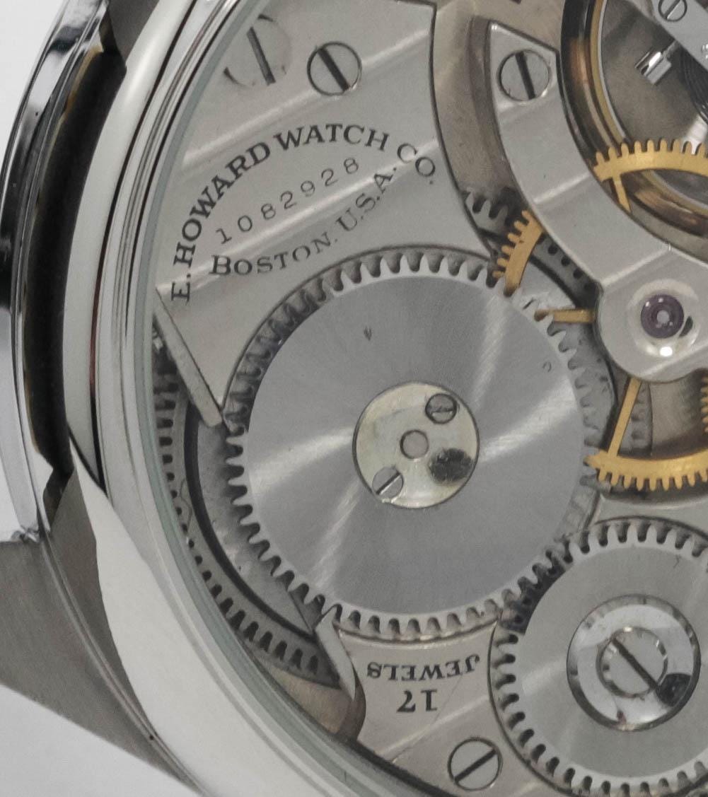 Howard Watch USA early 1900s marriage men's watch Mechanical Movement, Enamel Dial, Steel Case, Gift for Men's - Image 8