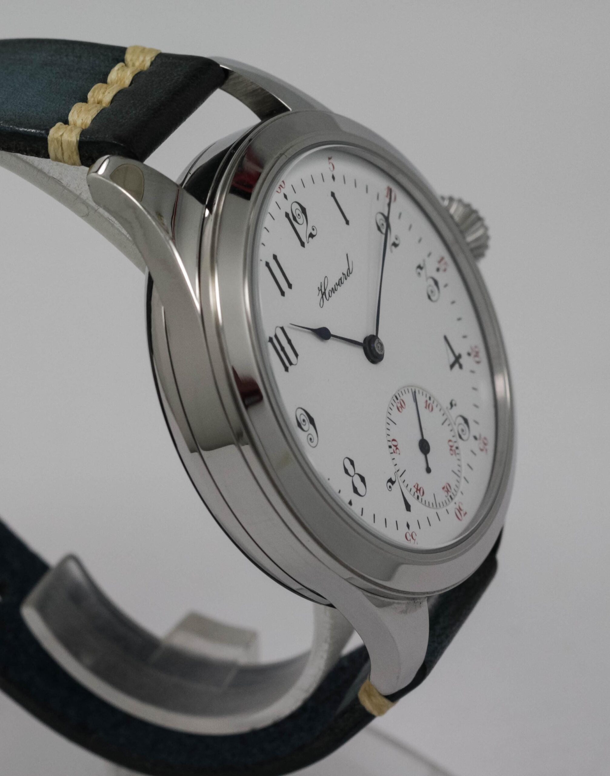 Howard Watch USA early 1900s marriage men's watch Mechanical Movement, Enamel Dial, Steel Case, Gift for Men's - Image 4